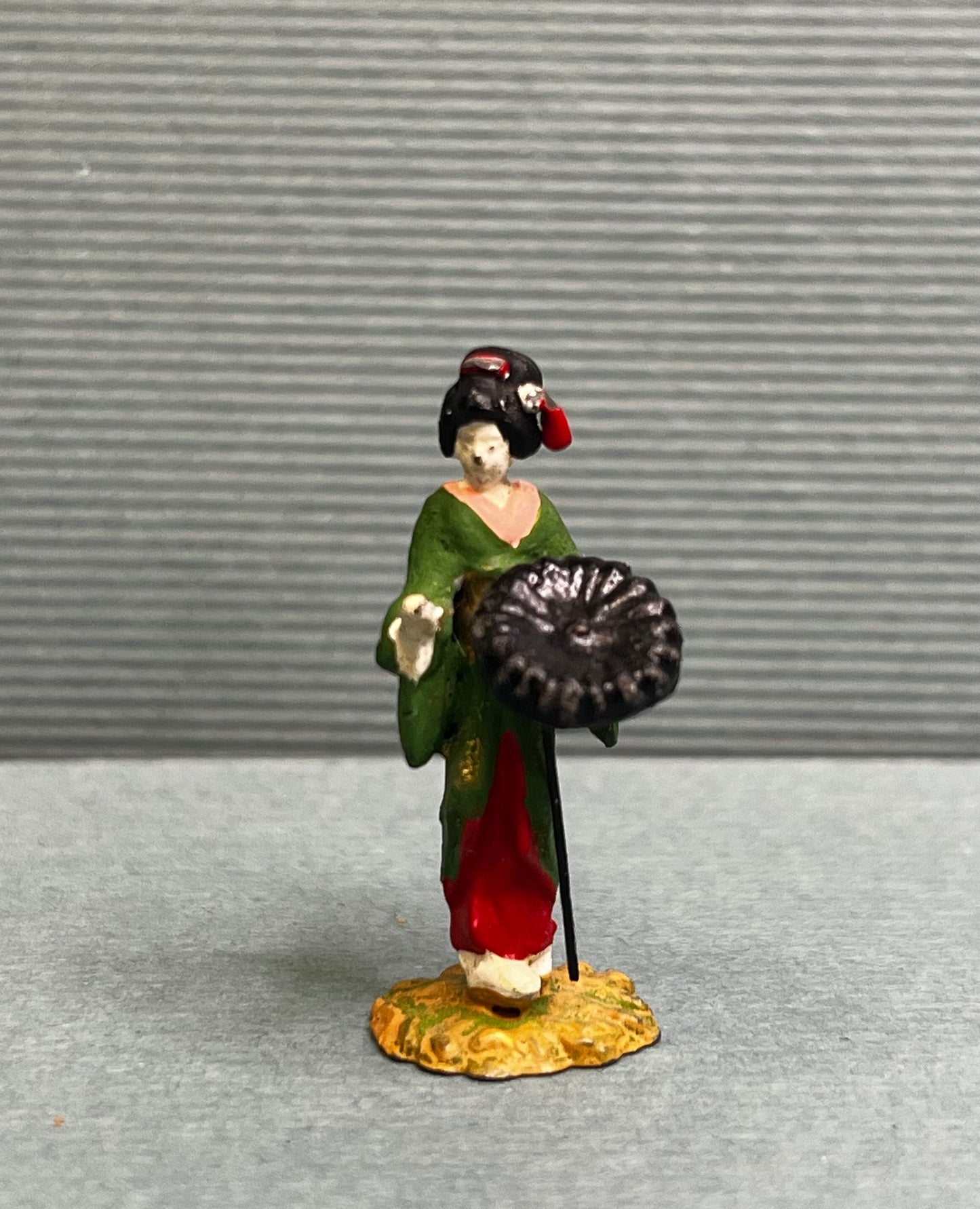 Miniature Japanese Metal Figurines - Sold as Set of 6