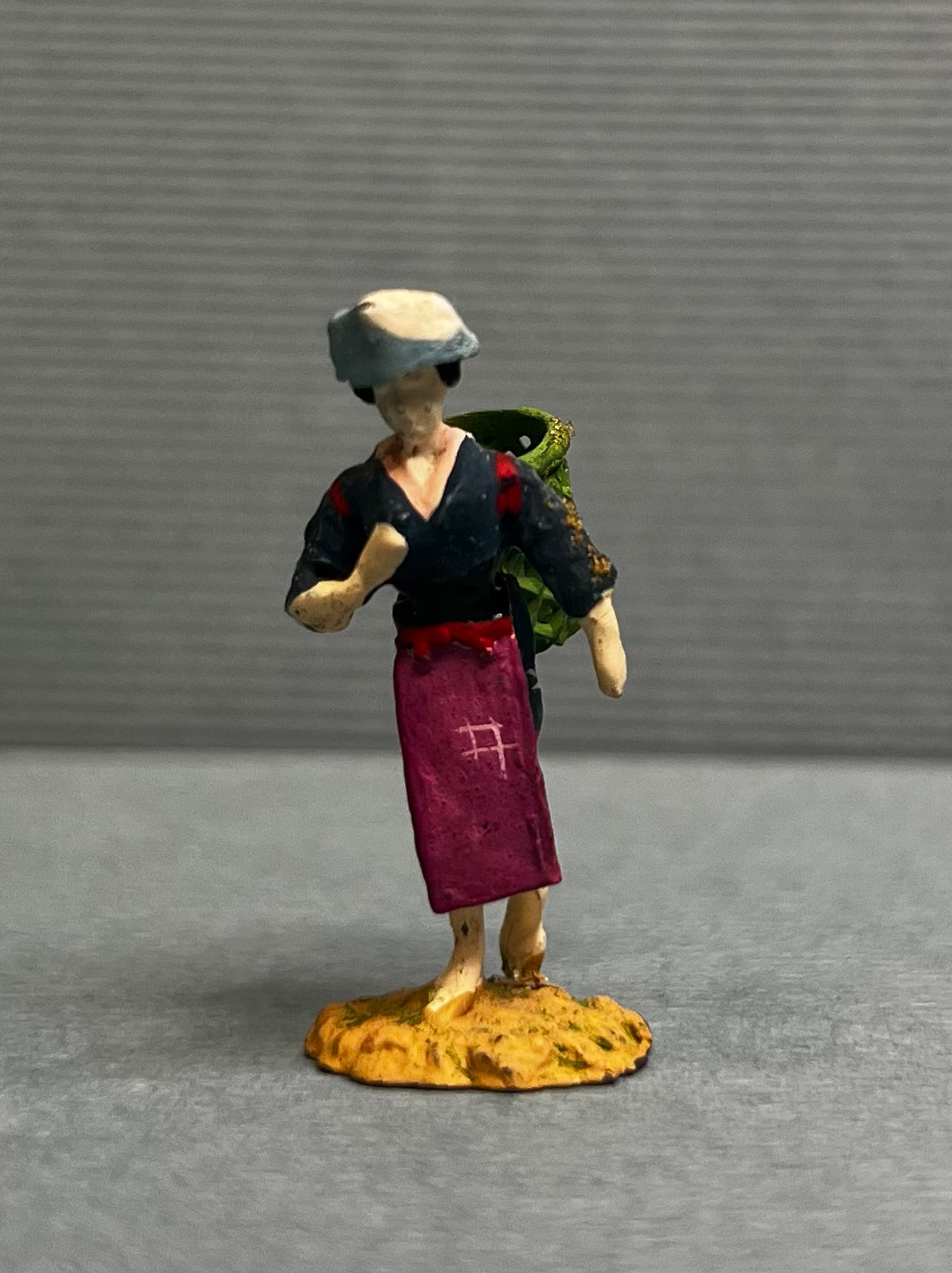 Miniature Japanese Metal Figurines - Sold as Set of 6