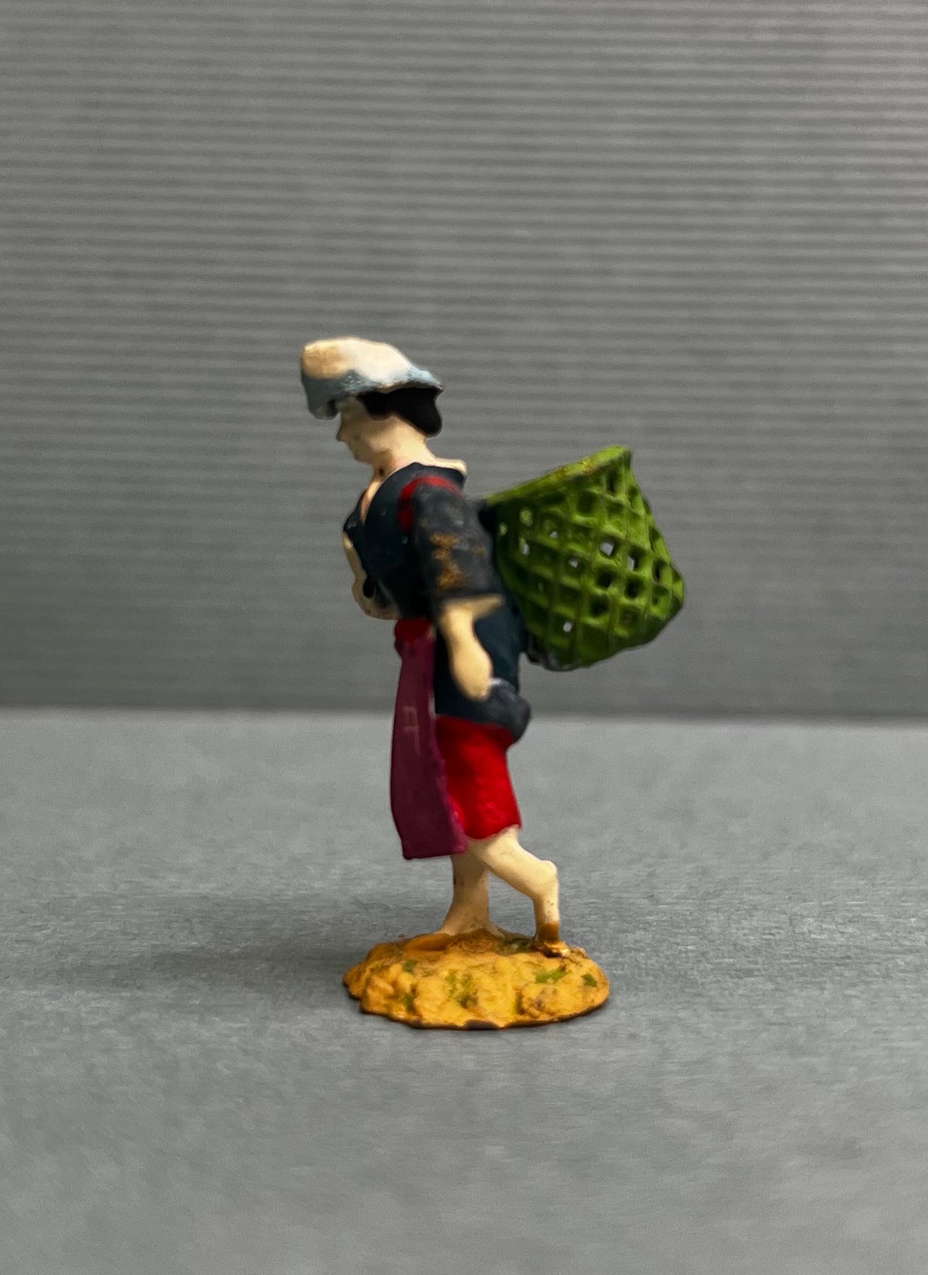 Miniature Japanese Metal Figurines - Sold as Set of 6