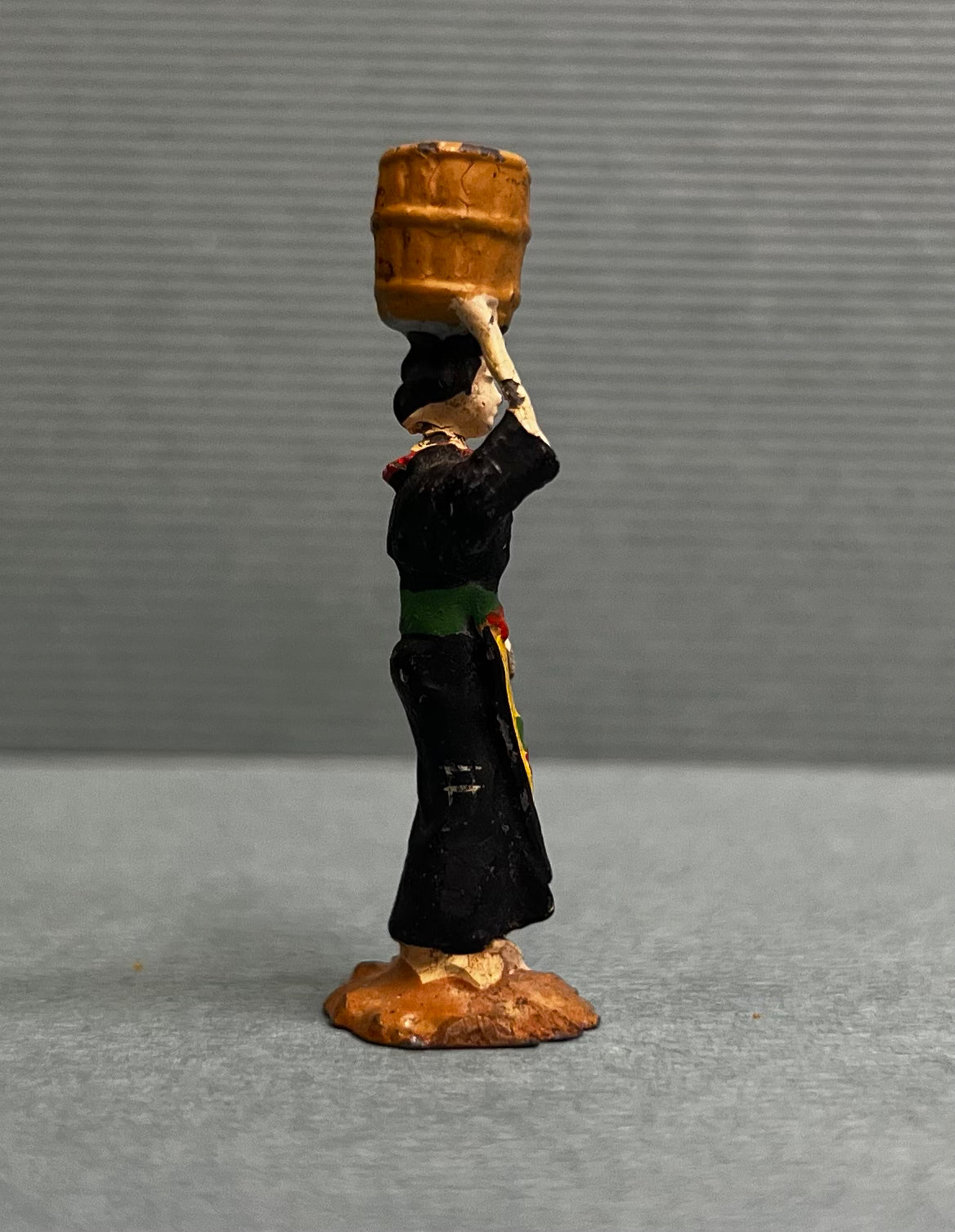 Miniature Japanese Metal Figurines - Sold as Set of 6