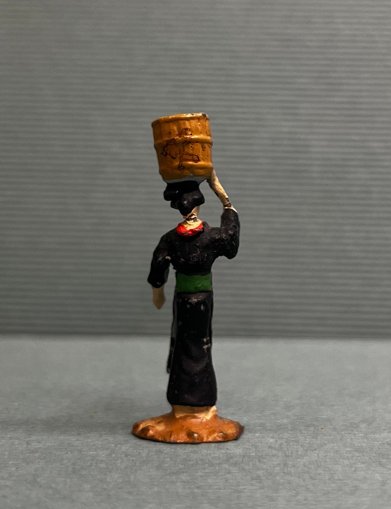 Miniature Japanese Metal Figurines - Sold as Set of 6