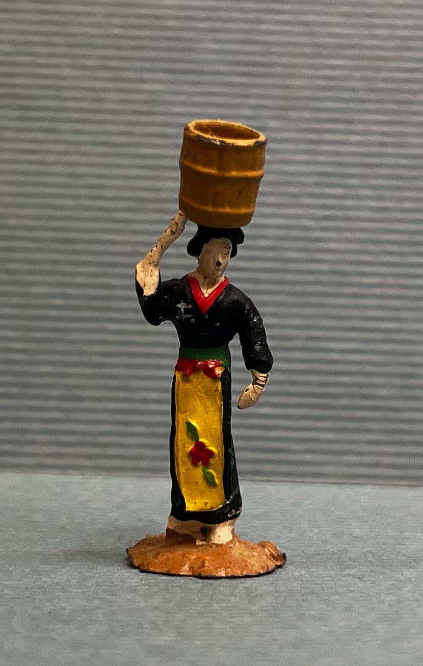 Miniature Japanese Metal Figurines - Sold as Set of 8