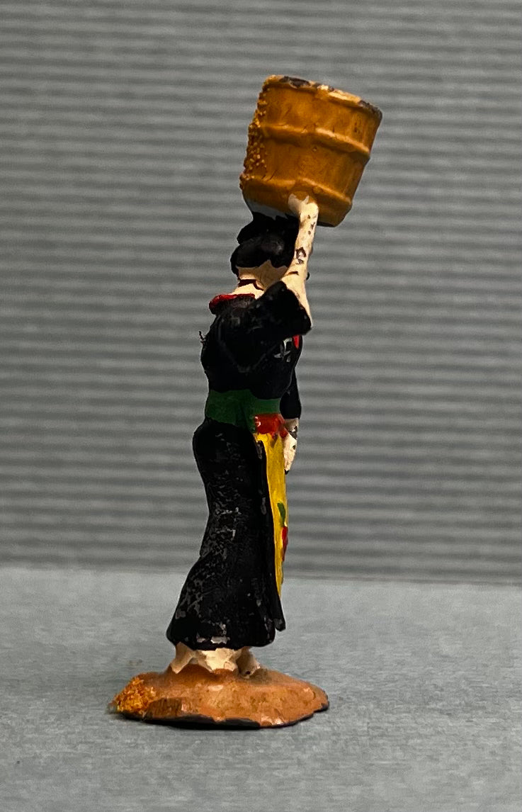 Miniature Japanese Metal Figurines - Sold as Set of 8
