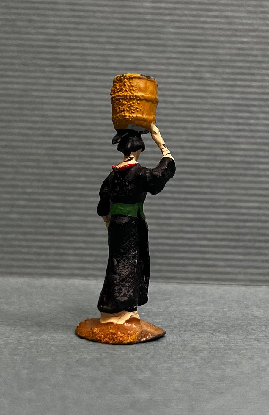 Miniature Japanese Metal Figurines - Sold as Set of 8