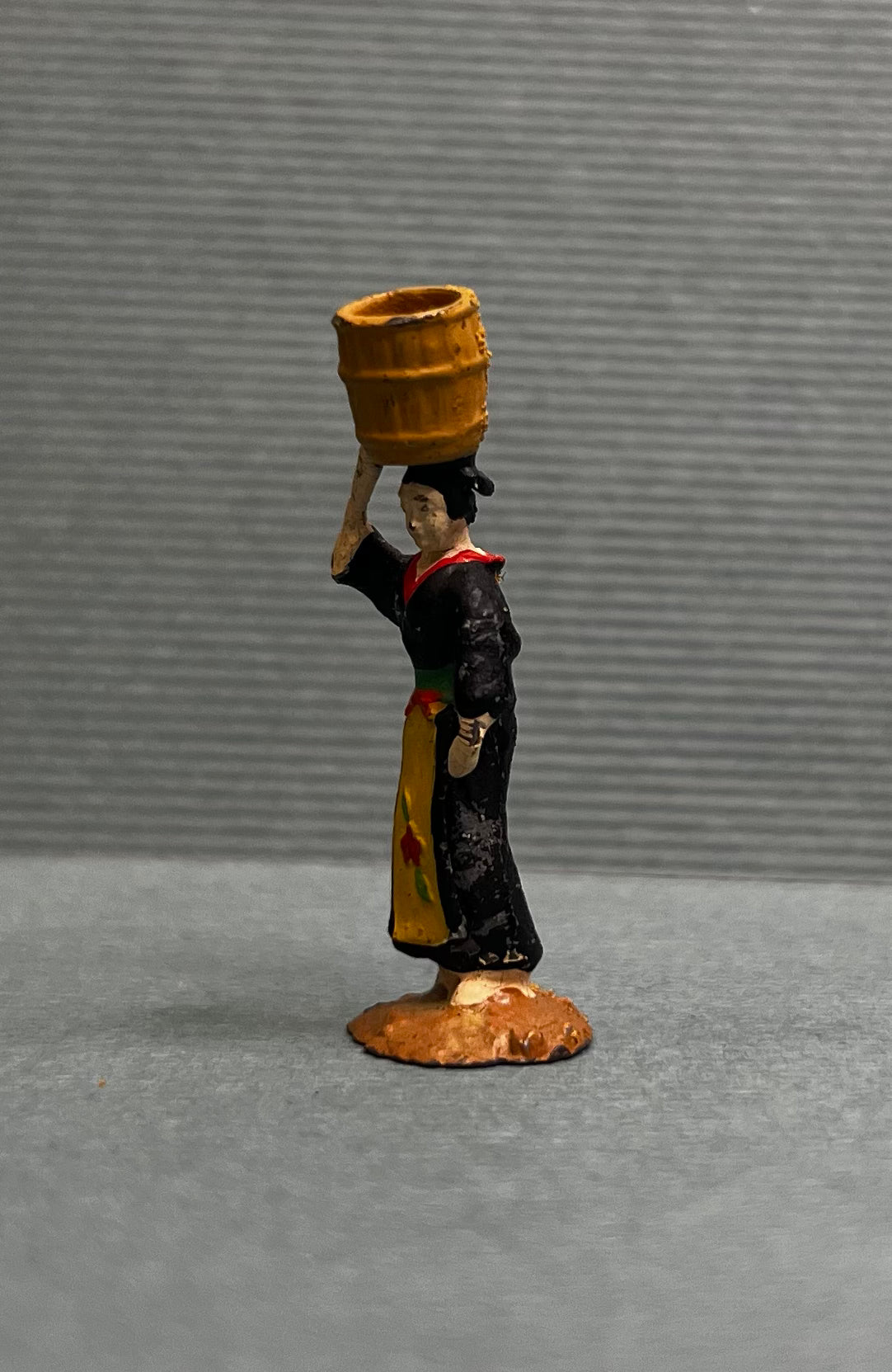 Miniature Japanese Metal Figurines - Sold as Set of 8