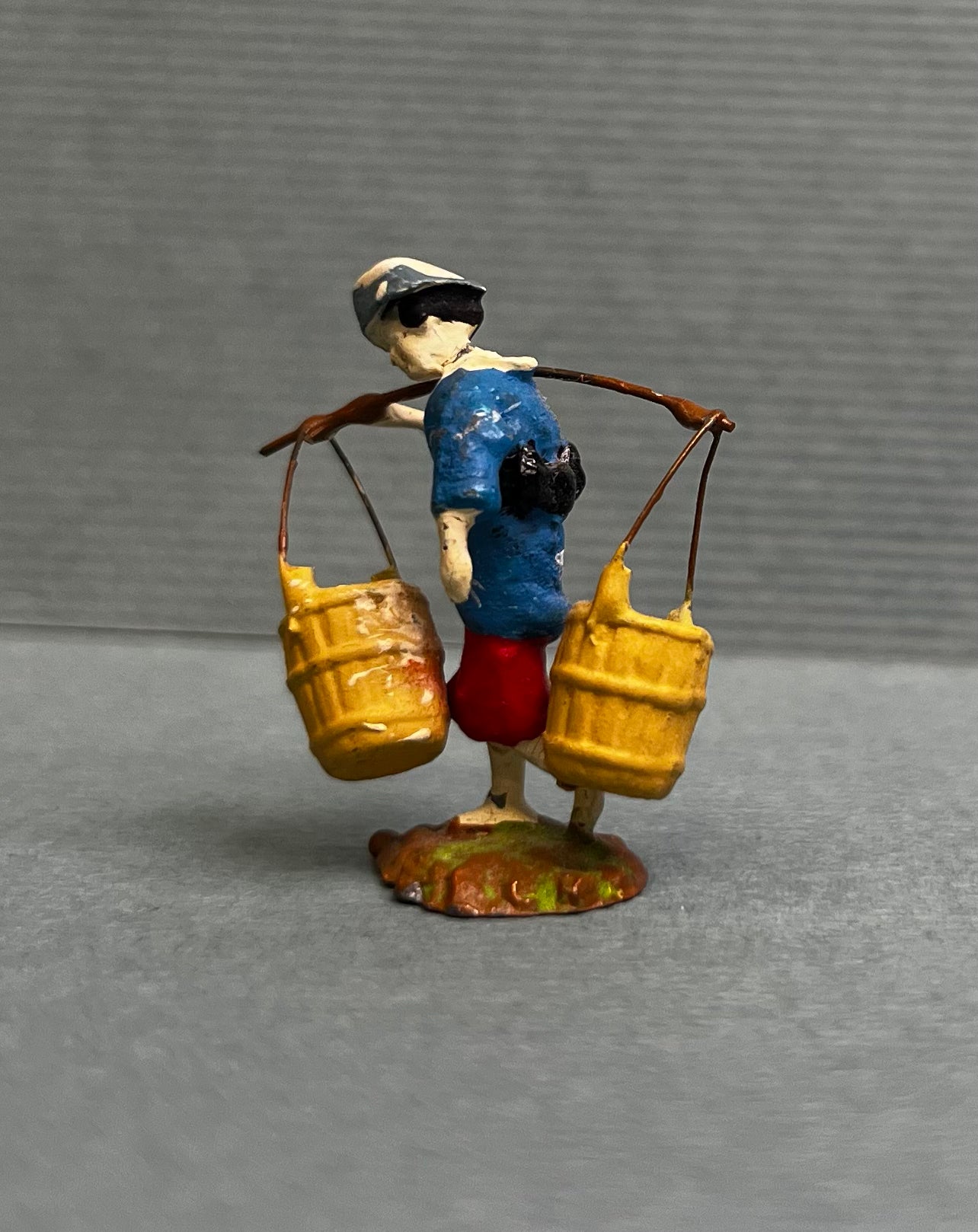 Miniature Japanese Metal Figurines - Sold as Set of 8