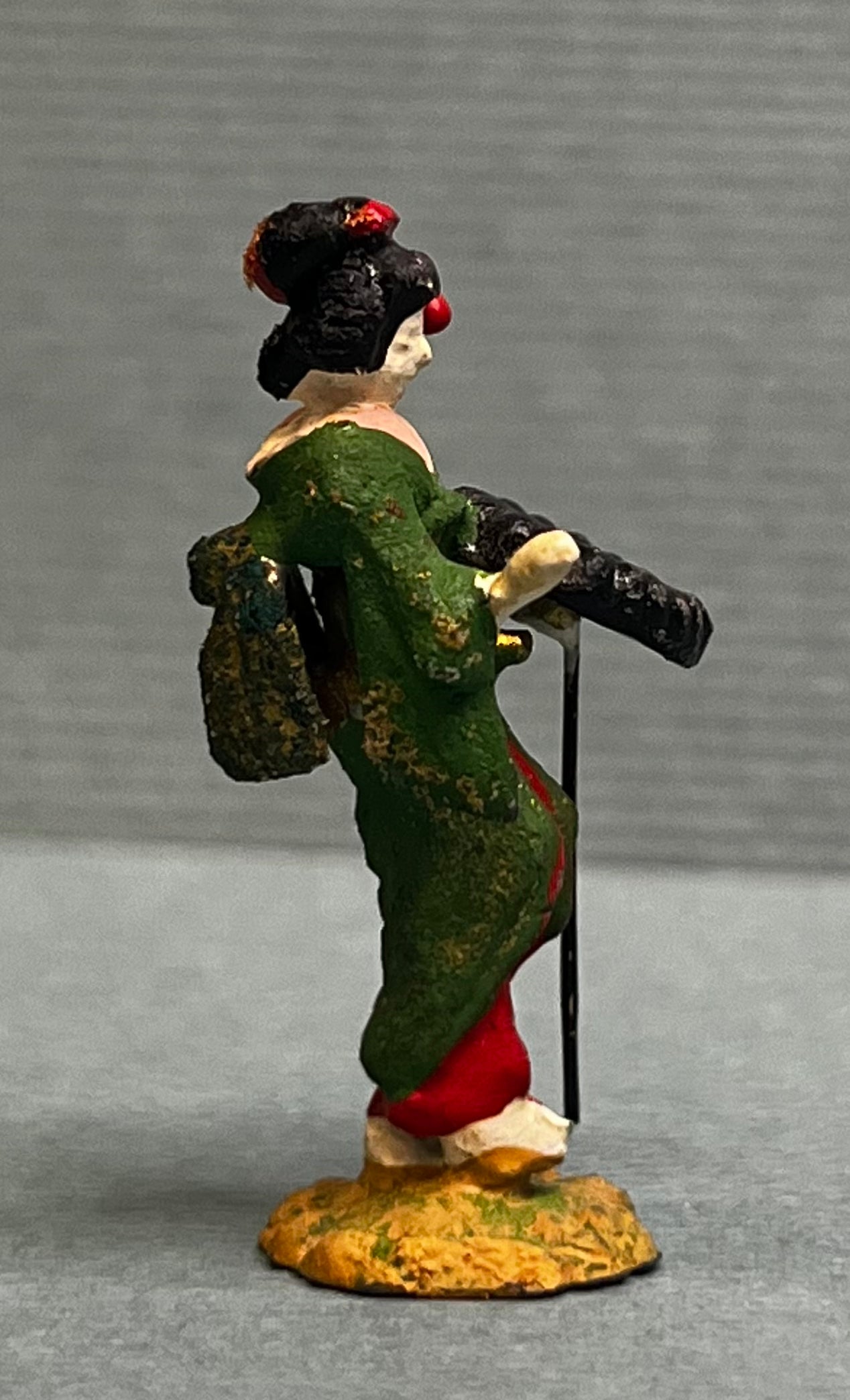 Miniature Japanese Metal Figurines - Sold as Set of 8
