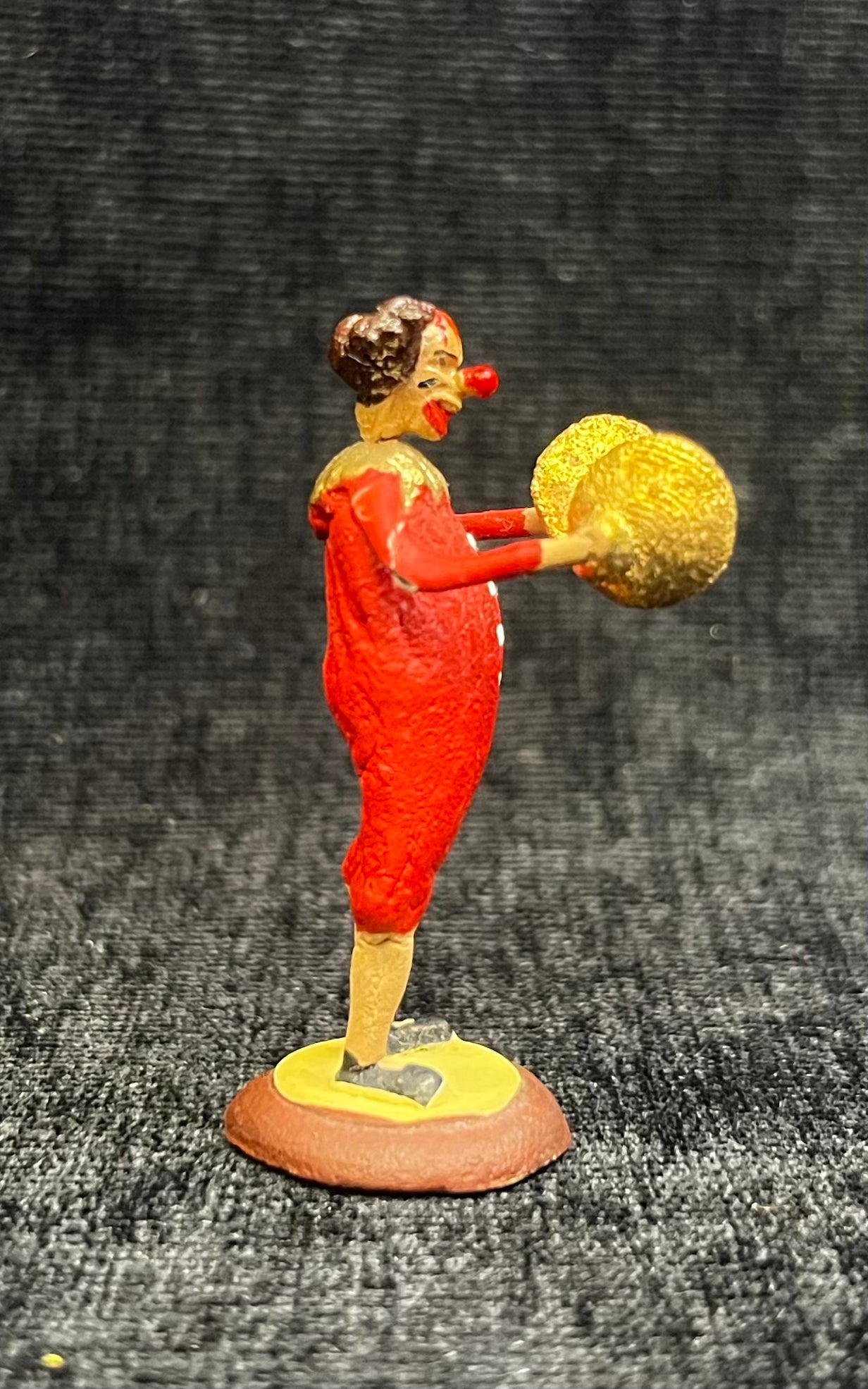 Miniature Italian Wire Clown 1 of 4 - Clown with Cymbals - Sold Individually