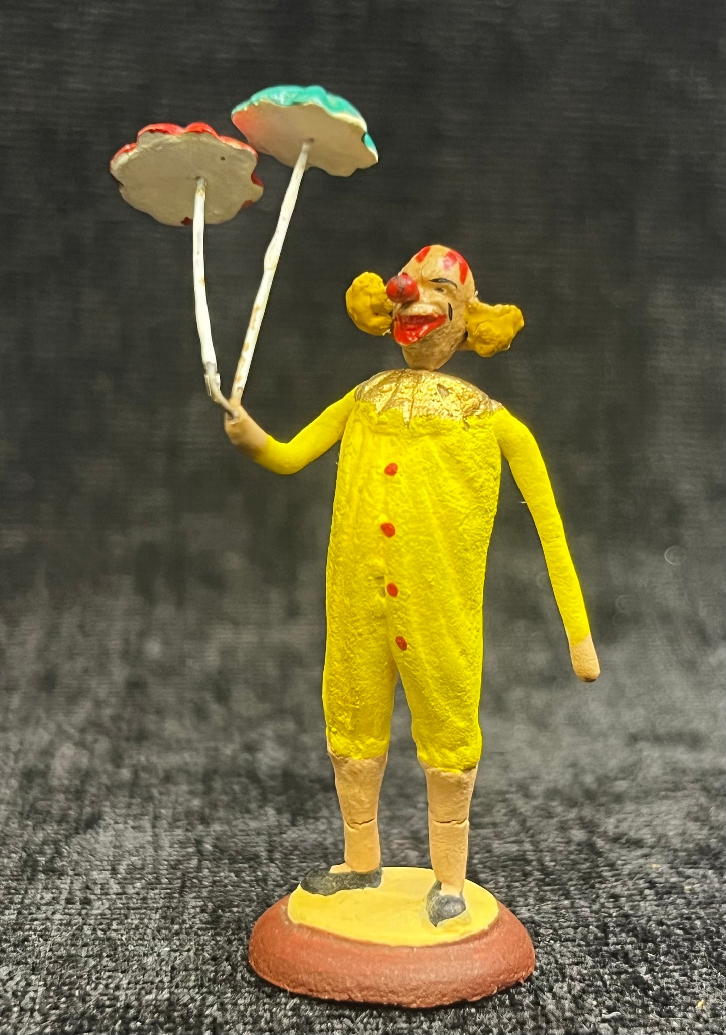 Miniature Italian Wire Clown 3 of 4 - Clown with Umbrellas - Sold Individually