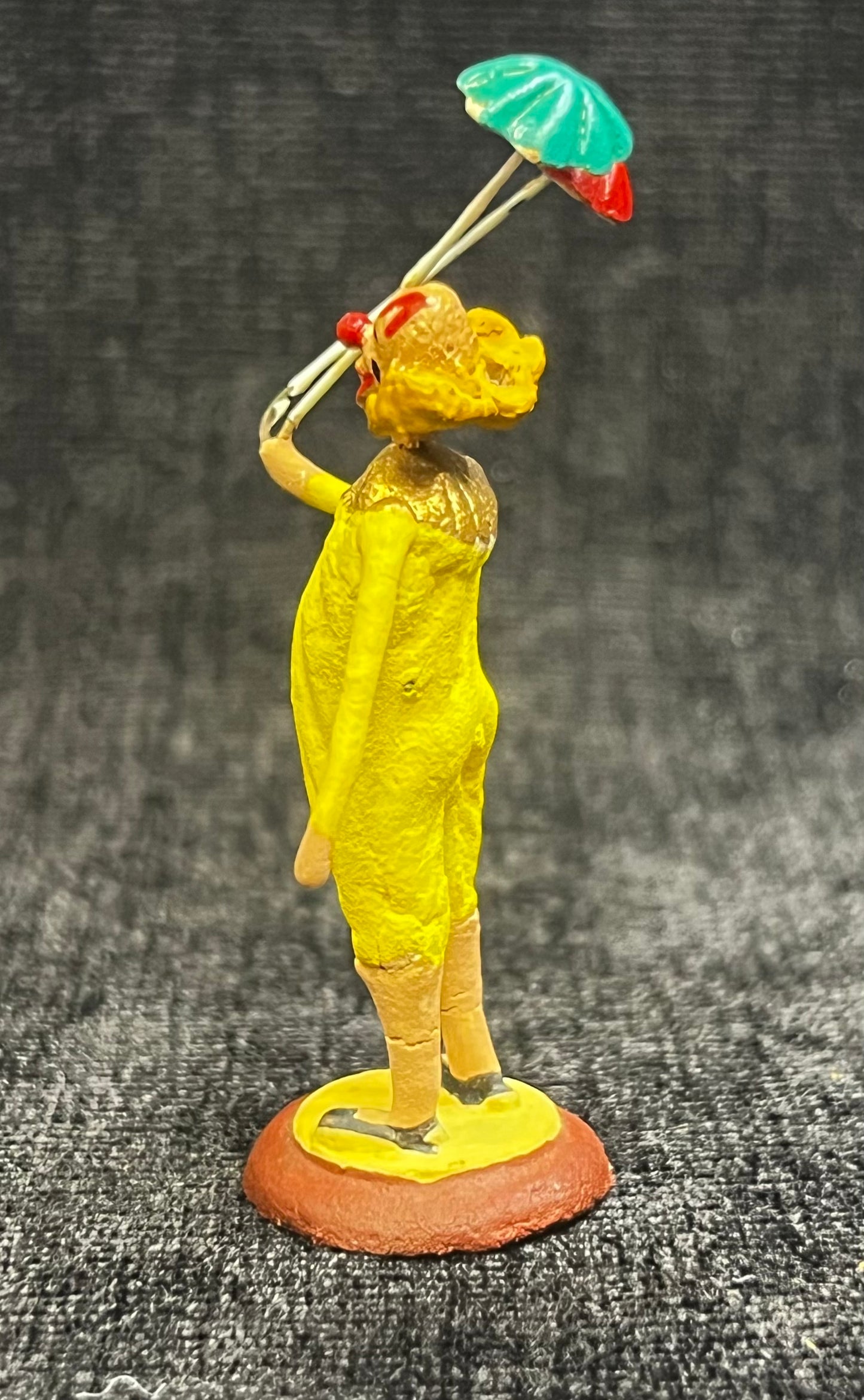 Miniature Italian Wire Clown 3 of 4 - Clown with Umbrellas - Sold Individually