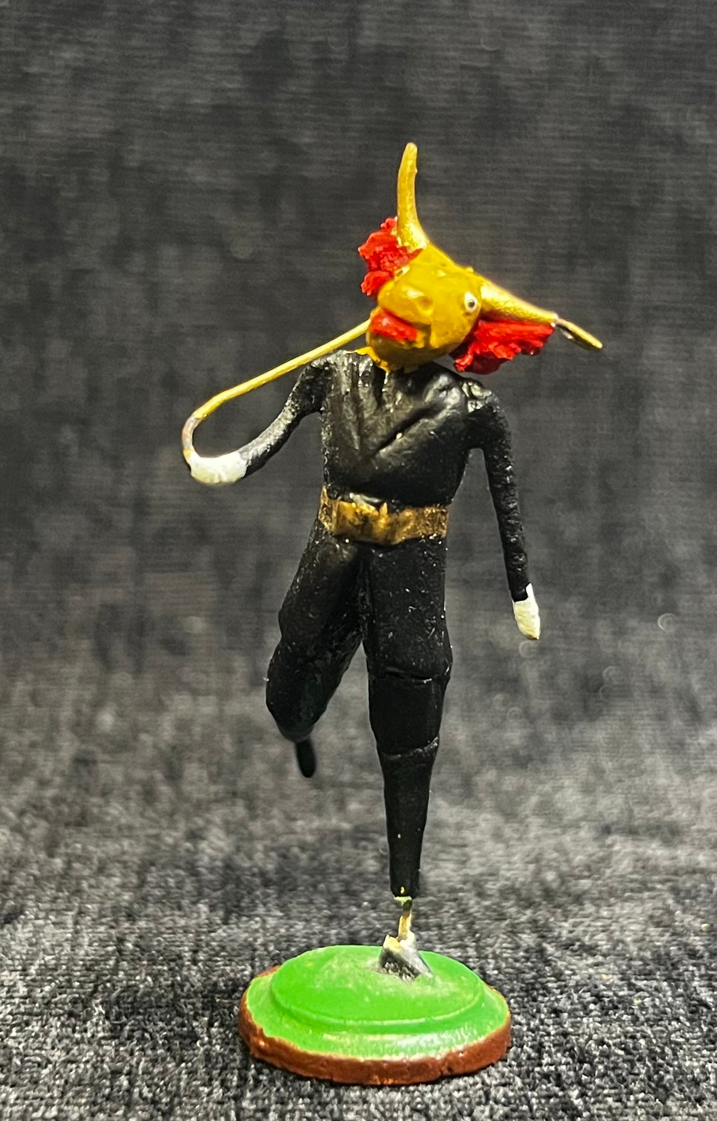 Miniature Italian Wire Clown 2 of 4 - Clown with Bull Head - Sold Individually