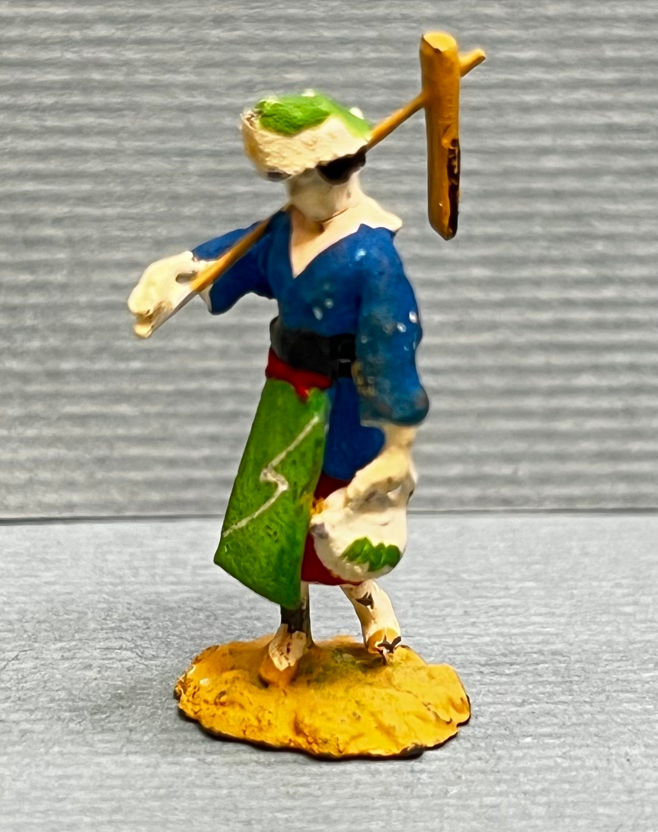 Miniature Japanese Metal Figurines - Sold as Set of 6