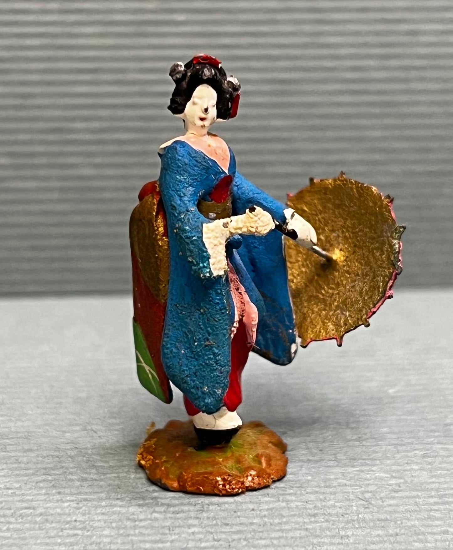 Miniature Japanese Metal Figurines - Sold as Set of 5