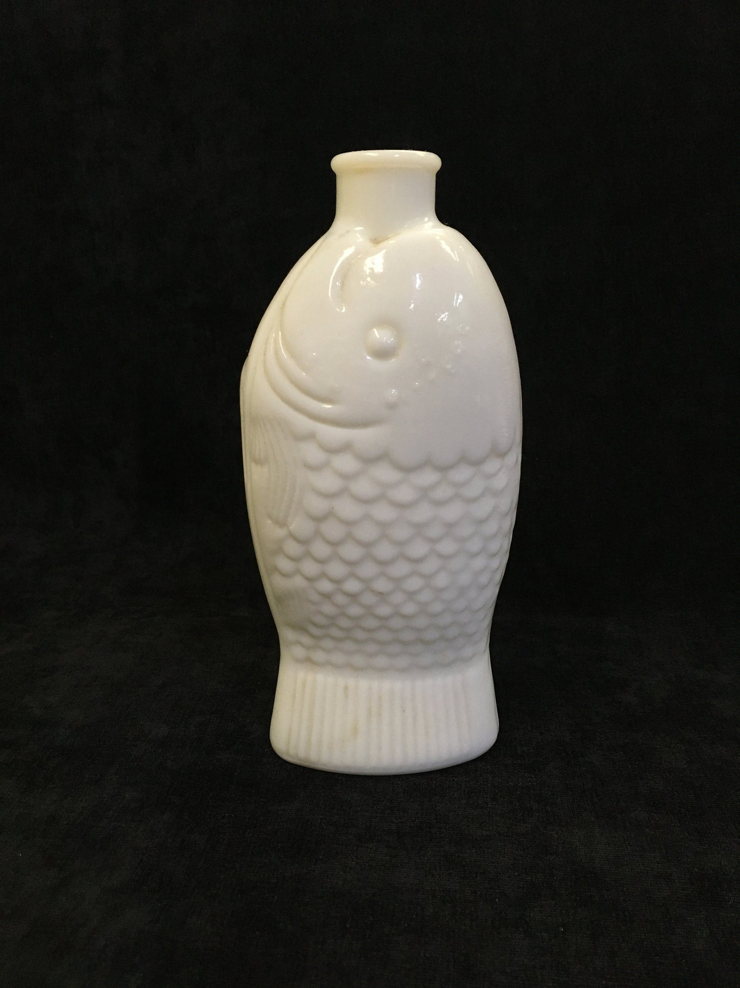 Doctor Fisch's Bitters Fish Bottle Milk Glass