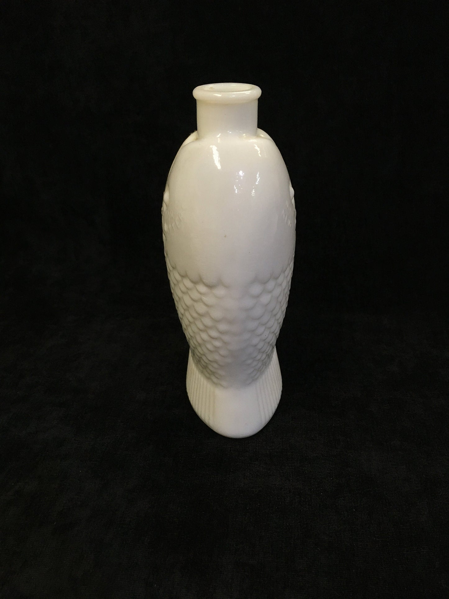 Doctor Fisch's Bitters Fish Bottle Milk Glass