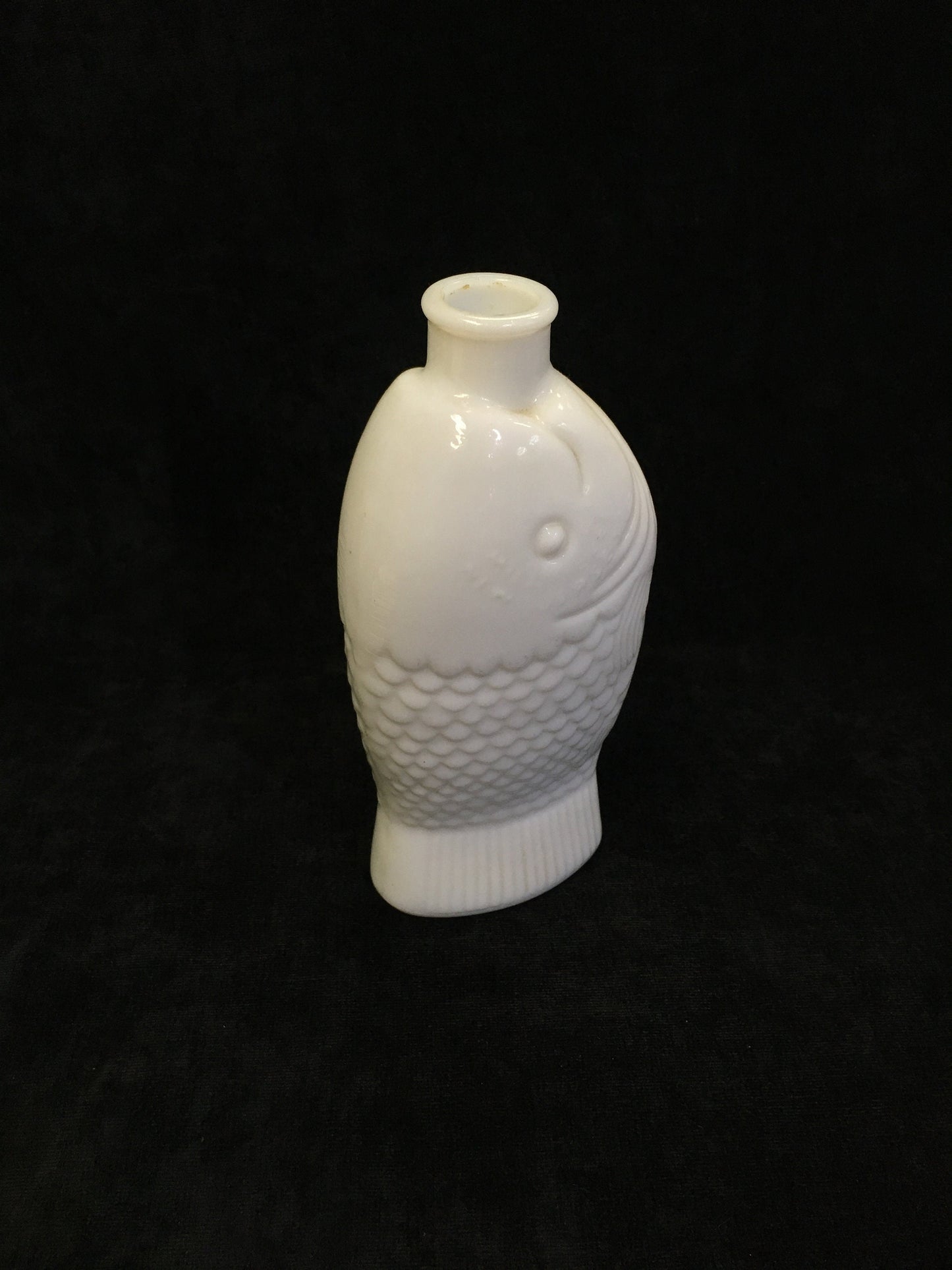 Doctor Fisch's Bitters Fish Bottle Milk Glass