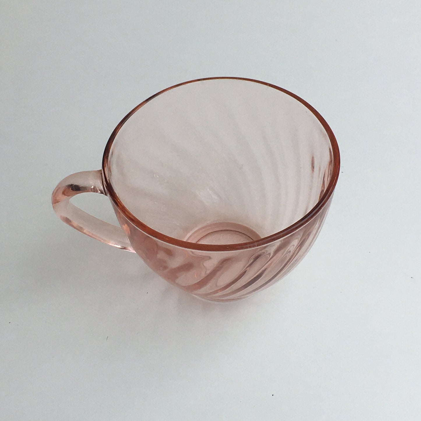 Arcoroc France Rosaline Pink Glass Teacups (2 available, sold individually)
