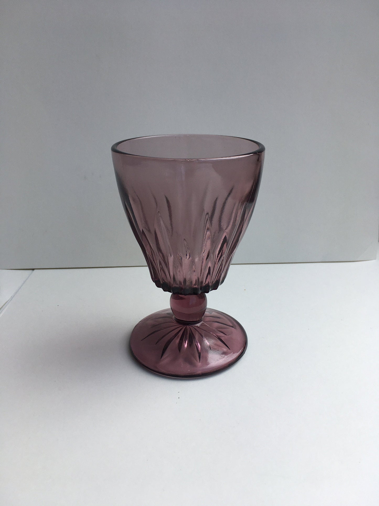 Hazel Atlas Purple Amethyst Moroccan Glasses - 4.5 Inches, Small, 4 Available each Sold Separately