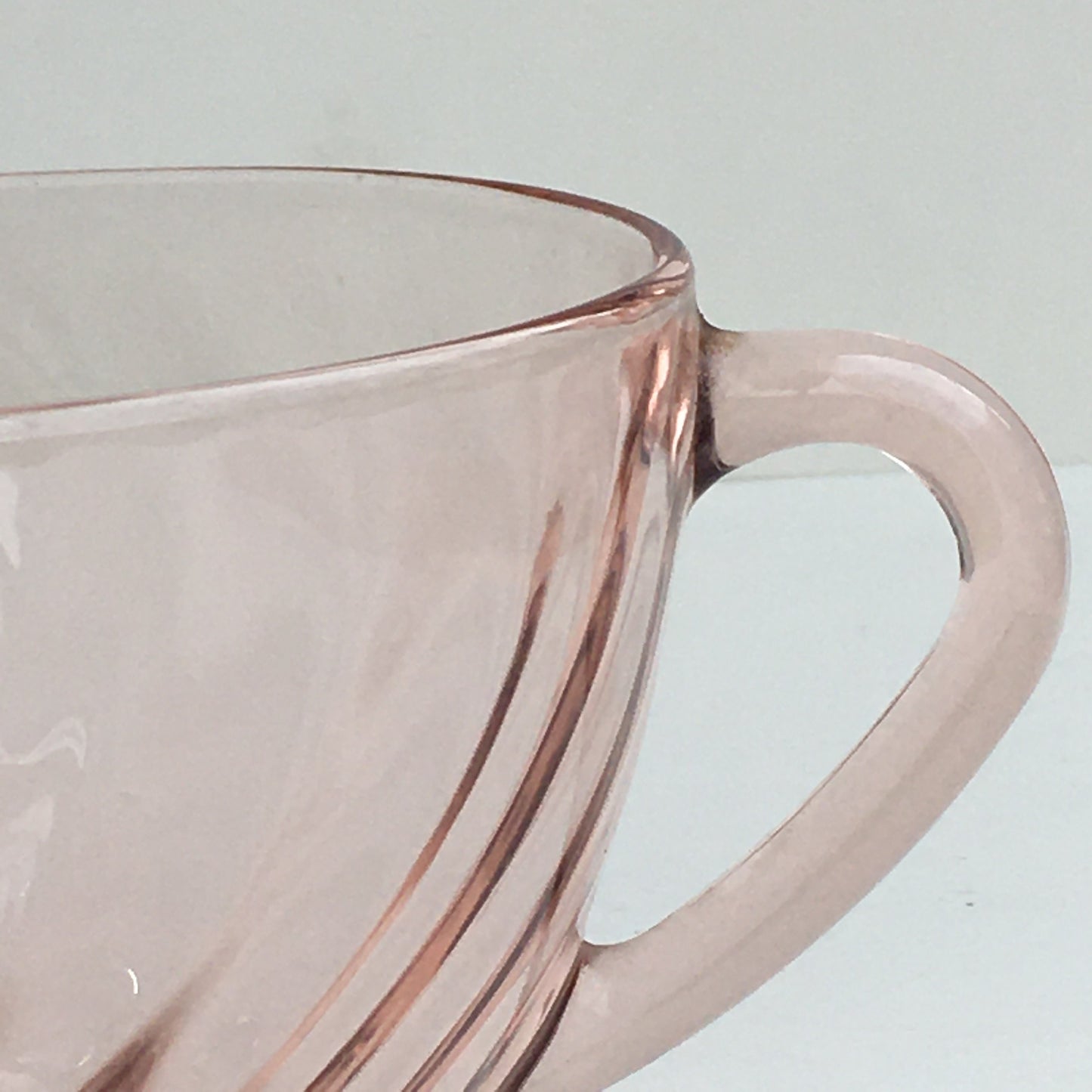 Arcoroc France Rosaline Pink Glass Teacups (2 available, sold individually)