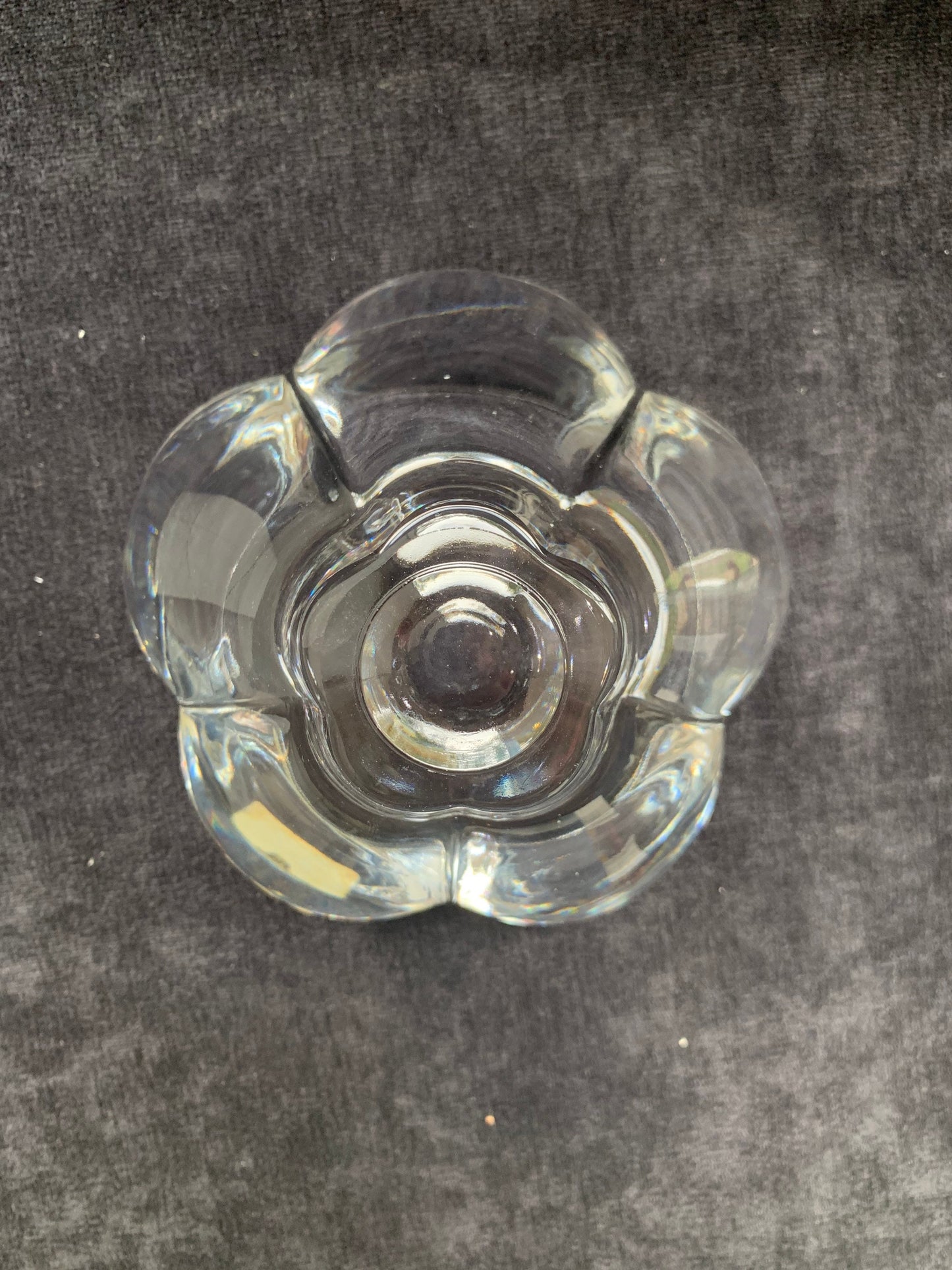 Austrian Mikasa Glass Flower Shaped Candy Dish, Vintage
