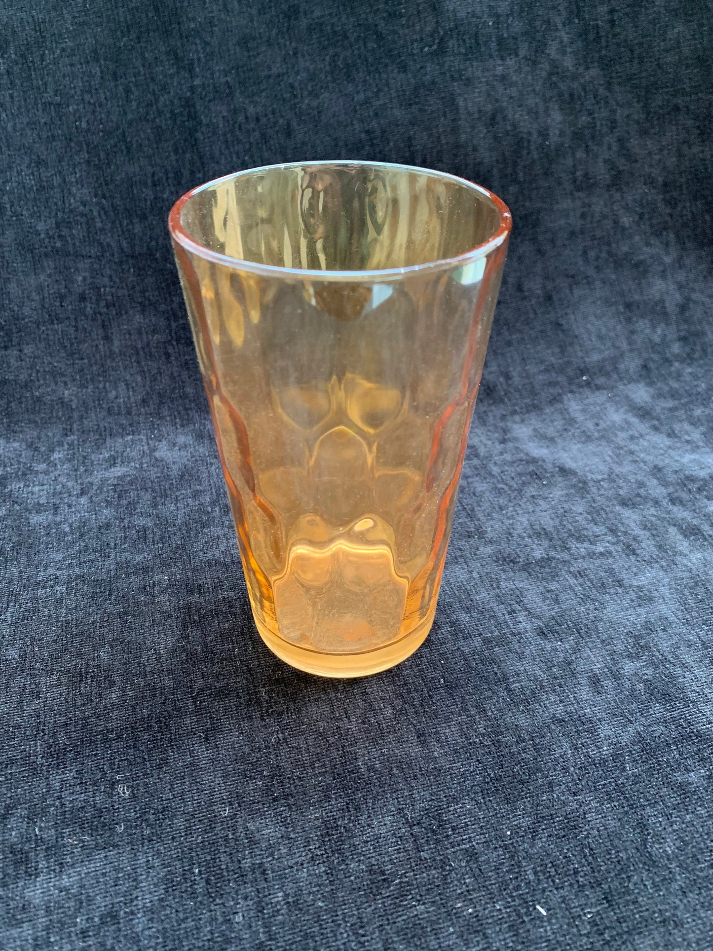 Jeanette Honeycomb Marigold Carnival Glass Set of 4 - 8 Ounce Tumblers