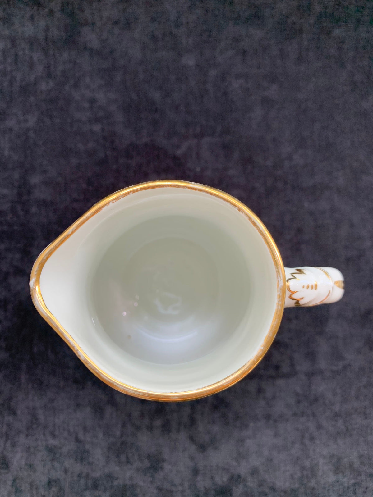 Charles Field Haviland Moss Rose Creamer Pitcher with Gilt Edge - Antique 1870s