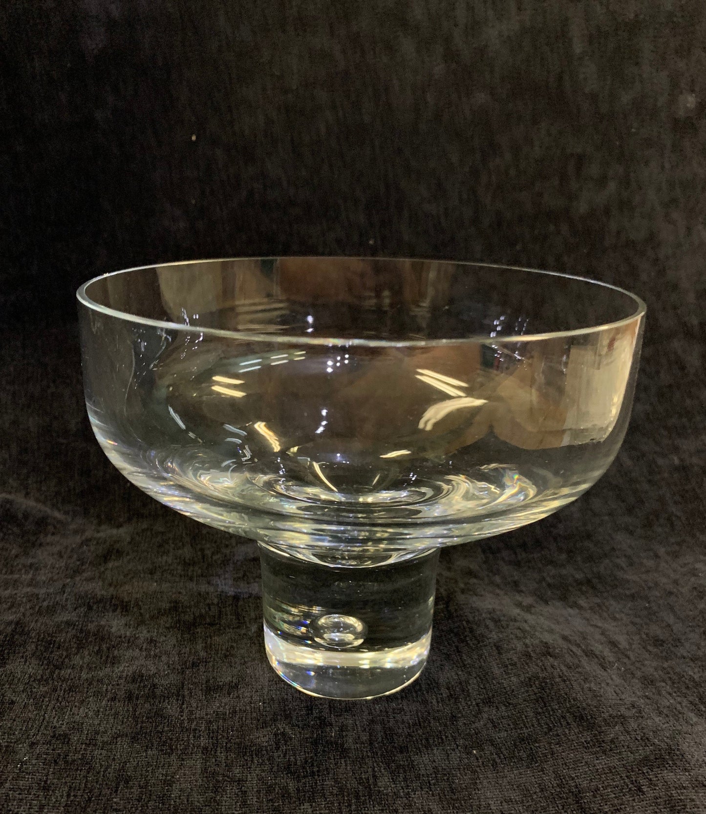 Kosta Boda Hand Blown Champagne Bowl with Encased Bubble by Vicke Lindstrand