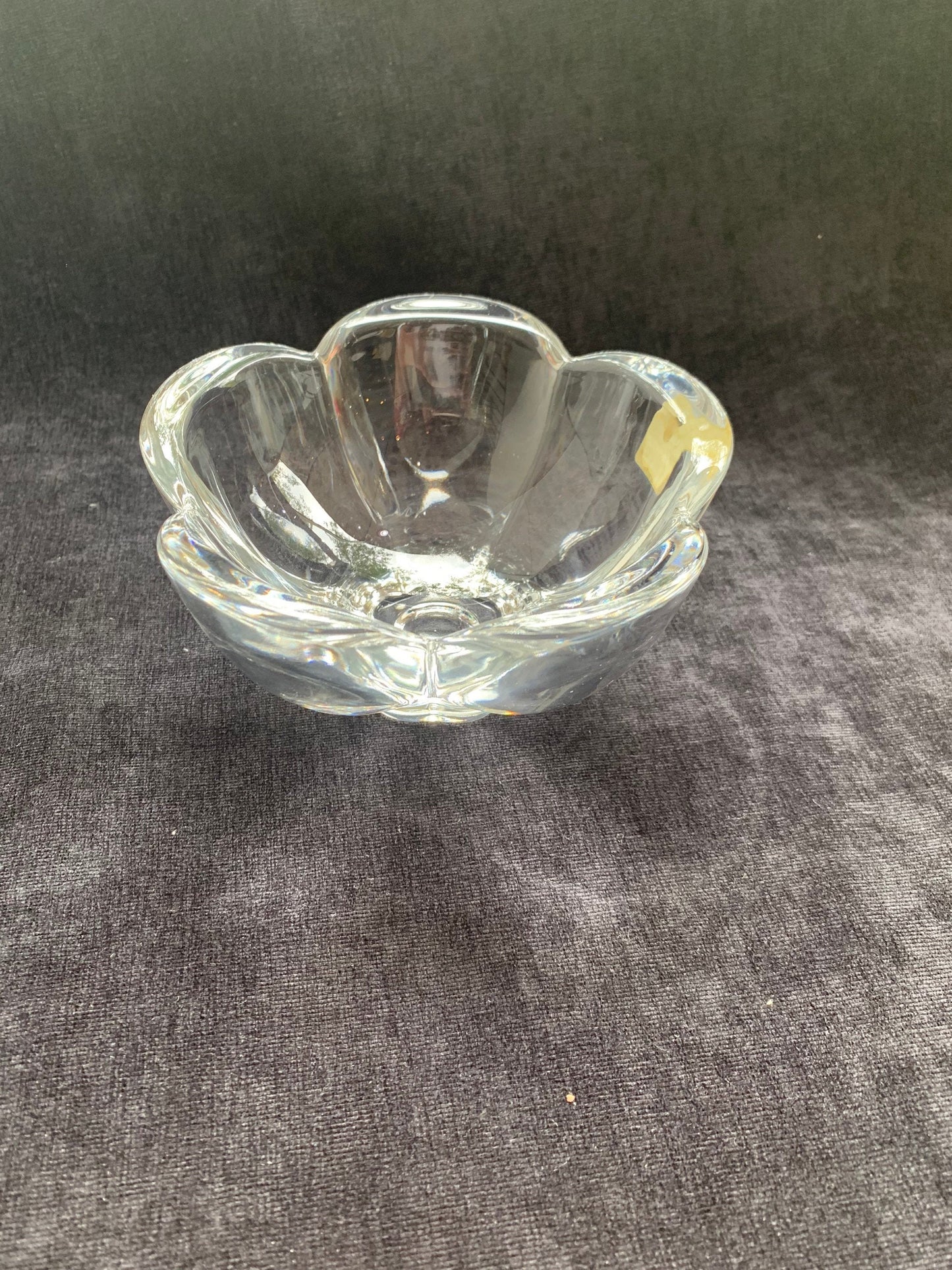 Austrian Mikasa Glass Flower Shaped Candy Dish, Vintage