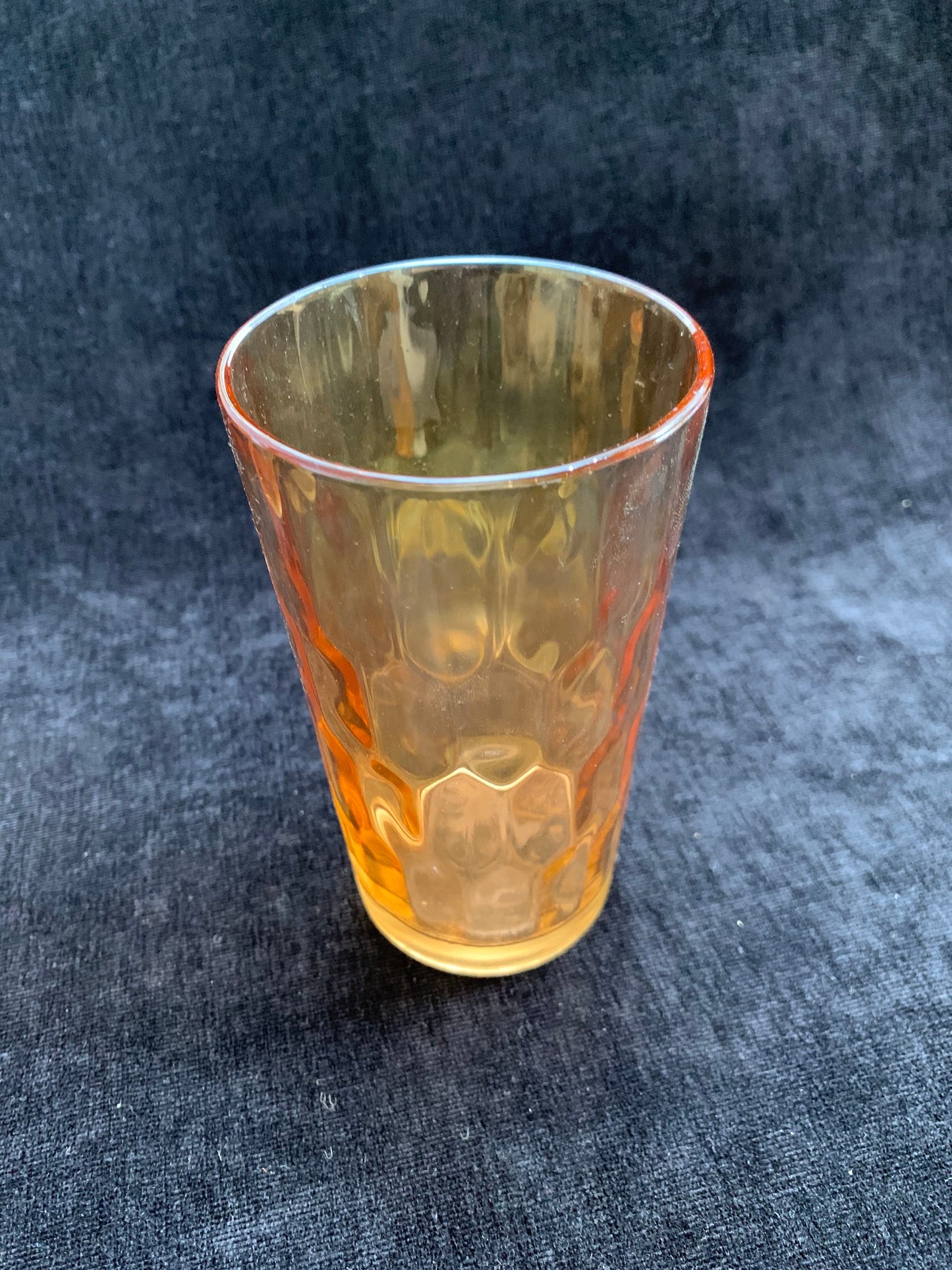 Jeanette Honeycomb Marigold Carnival Glass Set of 4 - 8 Ounce Tumblers