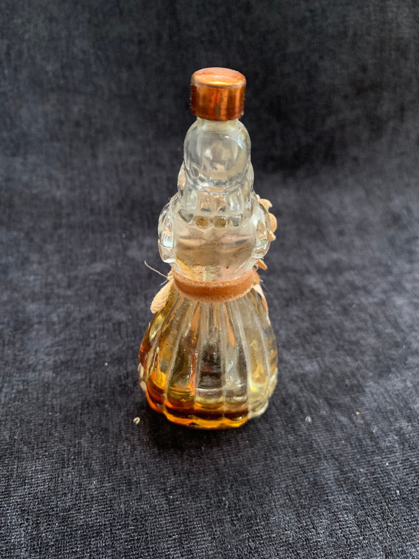Babs Creations Inc, Yesteryear Perfume Bottle Girl holding Parasol with Flower Ribbon, Vintage