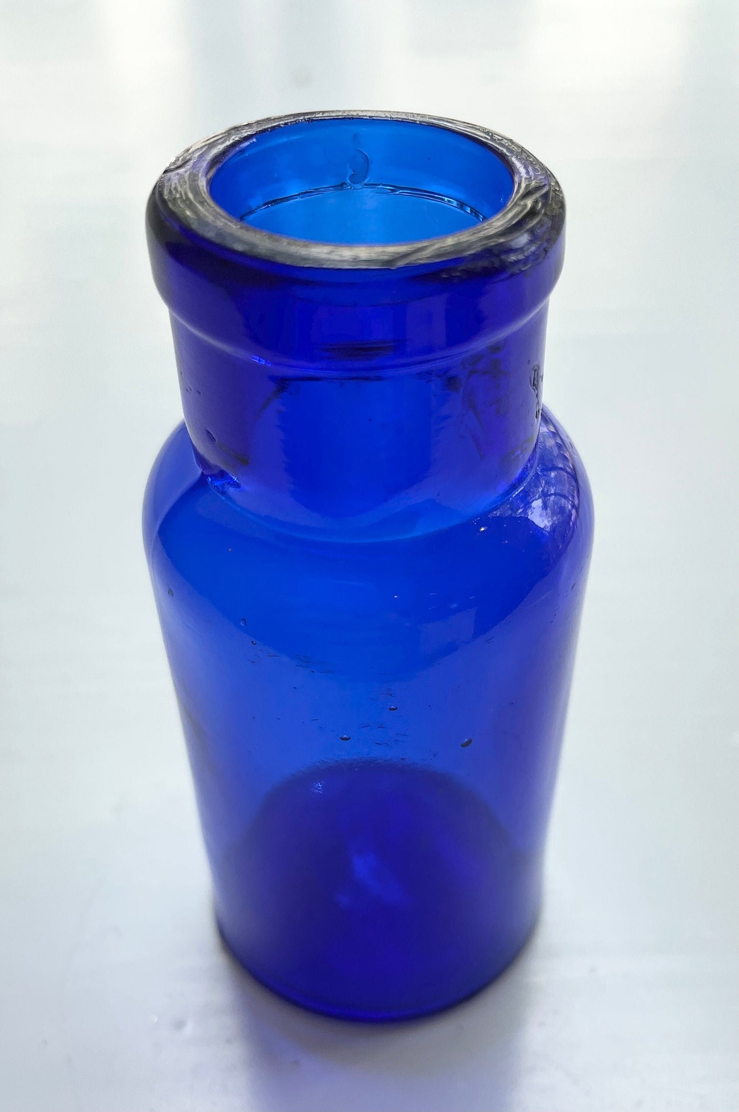 Cobalt Blue Vintage Hand Blown Medicine Bottle - Late 1800s