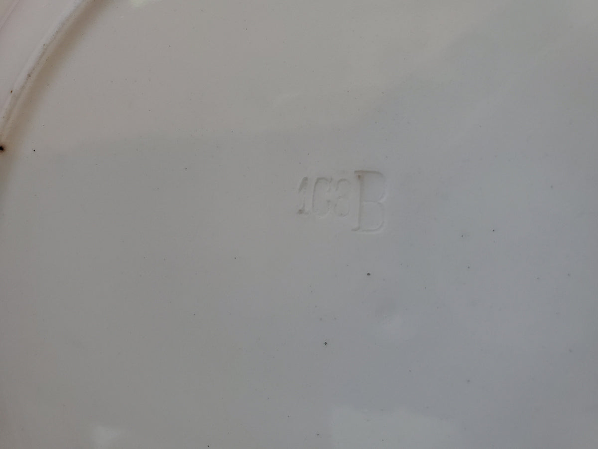 Child's Milkglass Plate, Transferware with ABC and Seesaw Margery Daw Rhyme 1850s