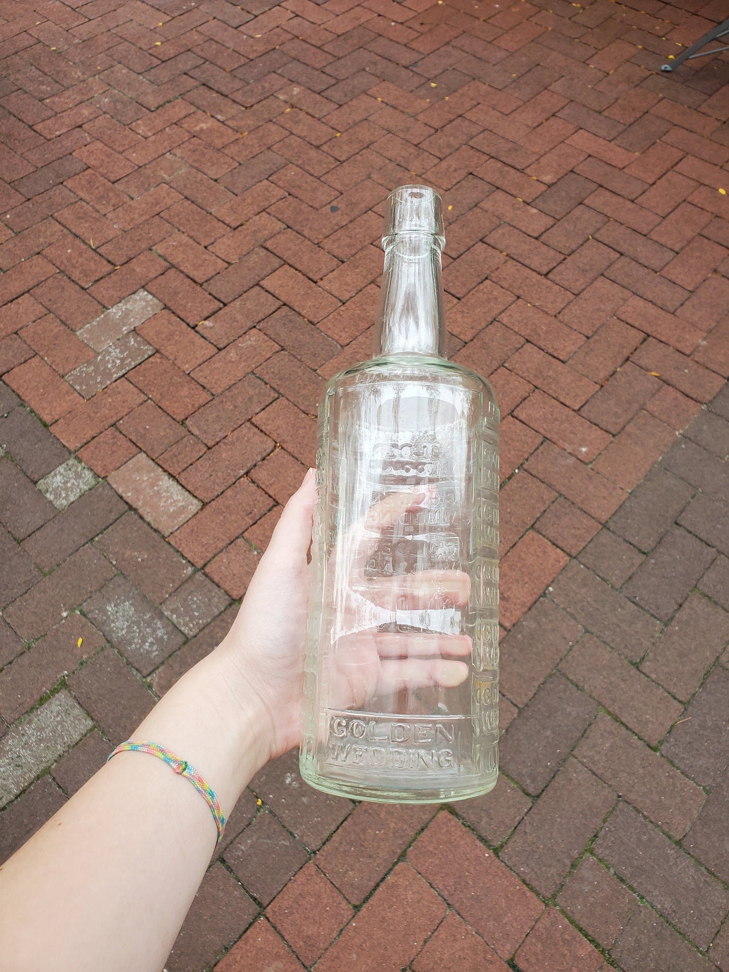 Golden Wedding 11.5" Vintage Bottle