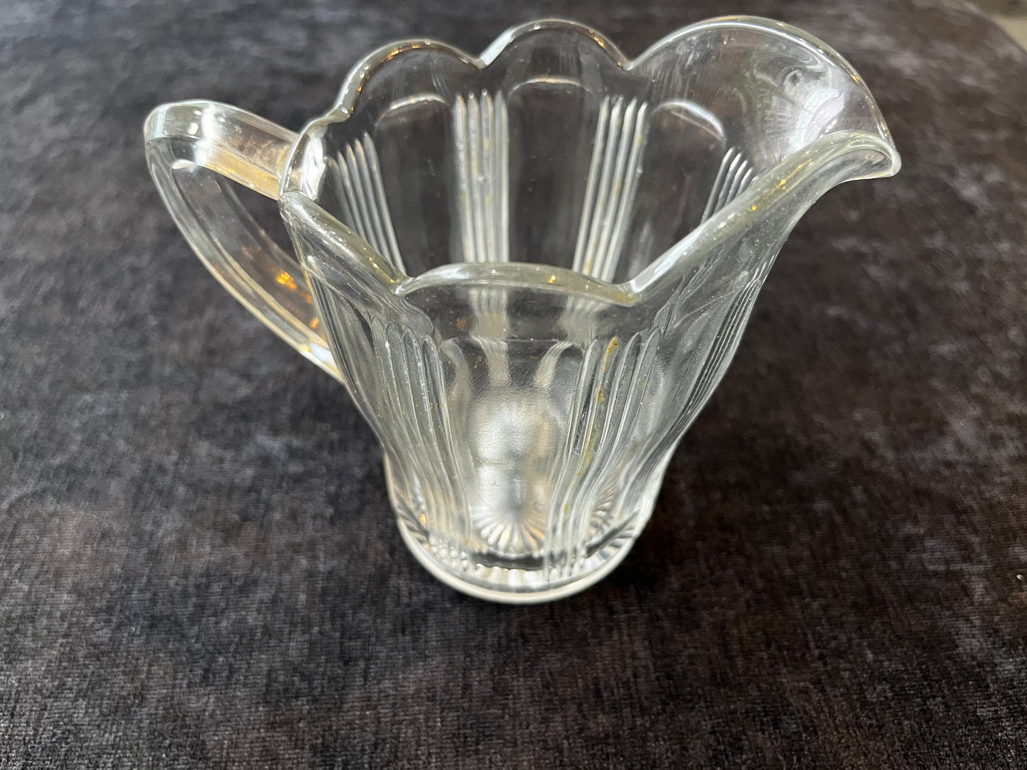 Clear Depression Glass Cream or Syrup Pitcher