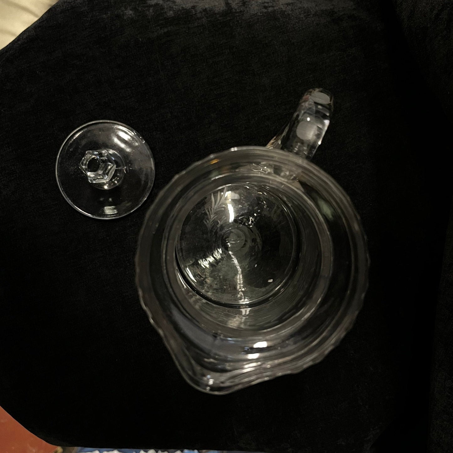 Holiday Garland Etched Crystal Pitcher - One Quart