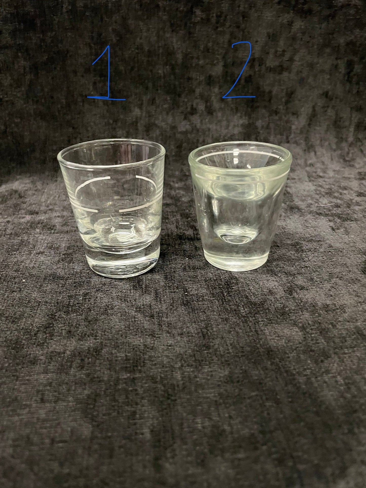 Pour Line Shot Glasses, With Weighted Bases, Sold Separately