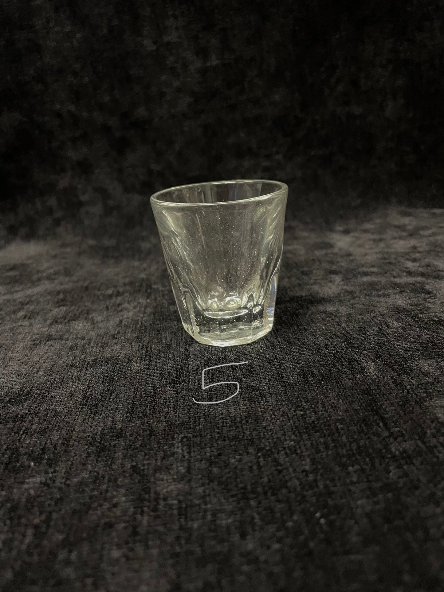 Six Weighted Bottom Shot Glasses with Panels Around the Base - Individually Sold
