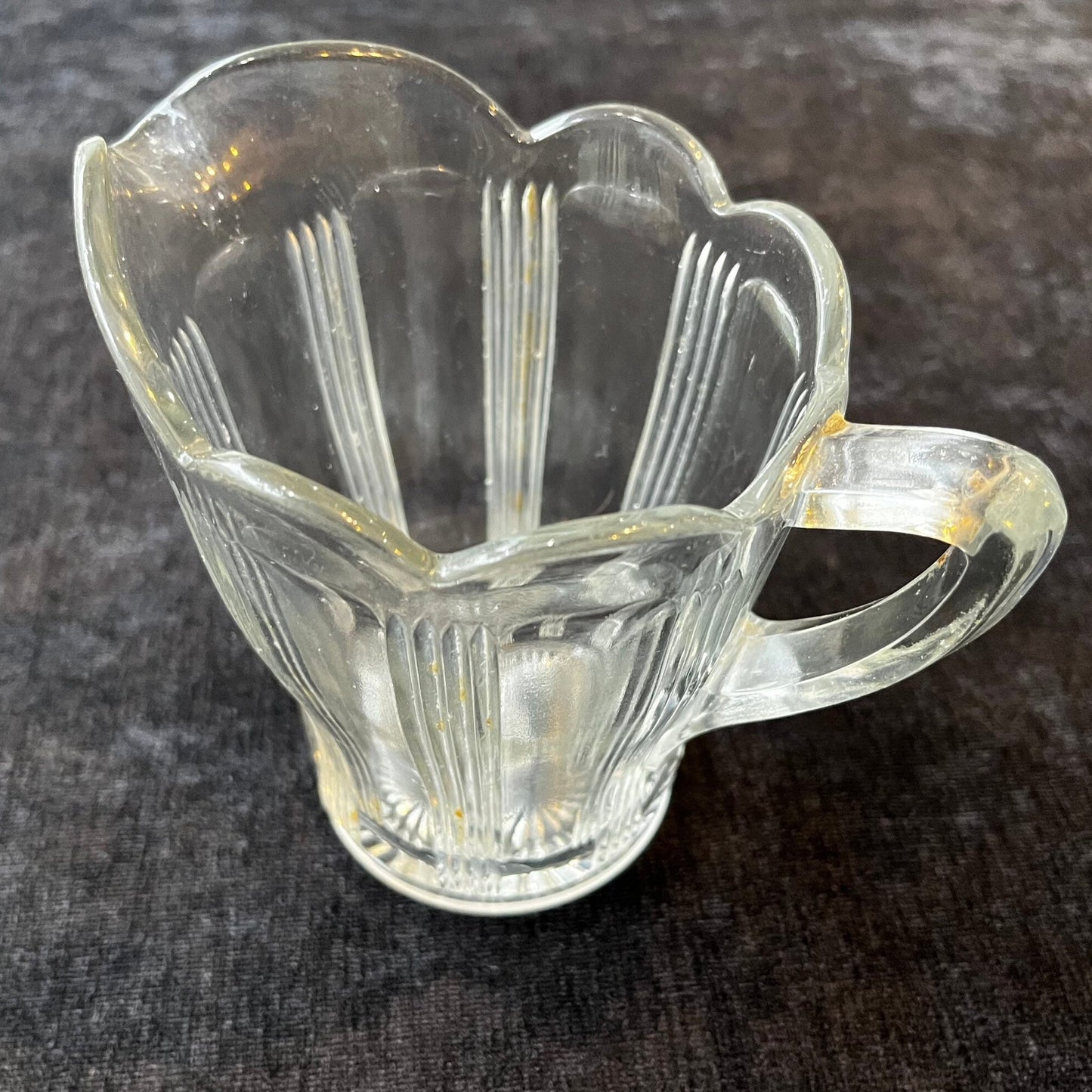 Clear Depression Glass Cream or Syrup Pitcher