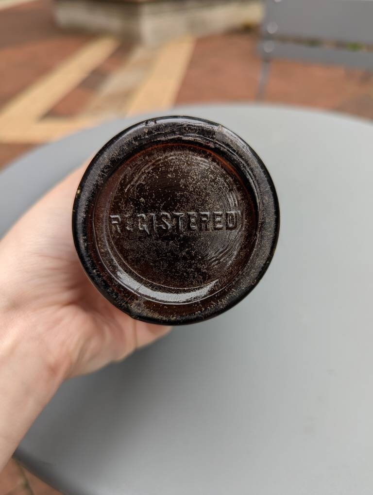 Berghoff Embossed Beer Bottle Vintage Pre 1918, Fort Wayne, Indiana