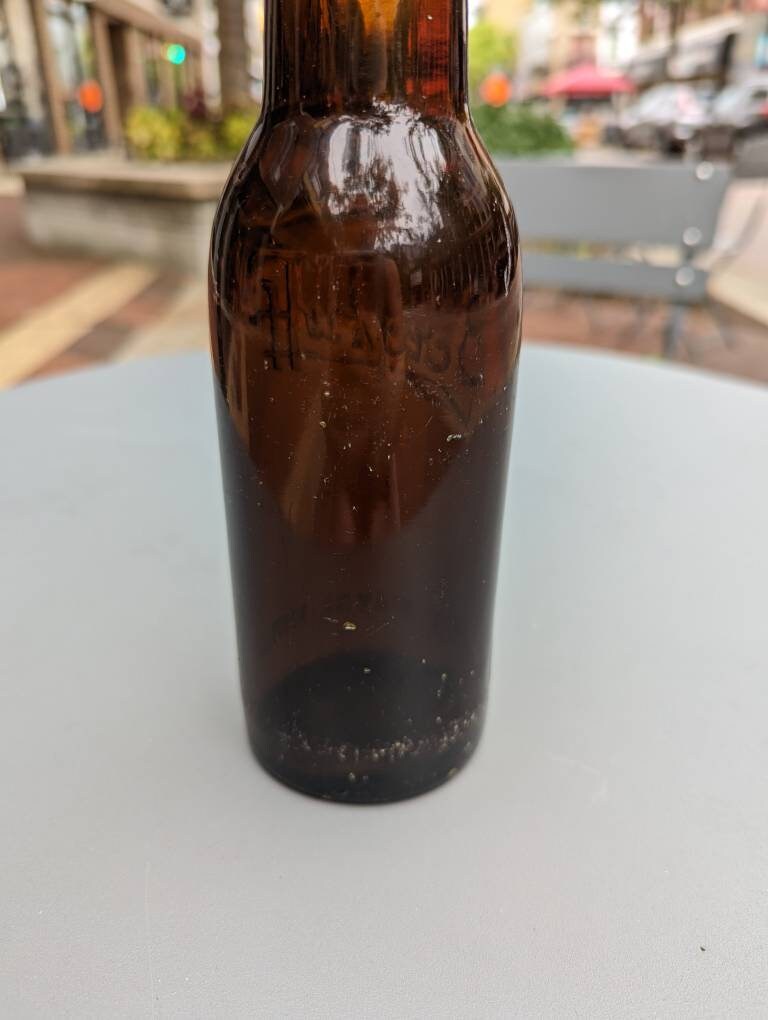 Berghoff Embossed Beer Bottle Vintage Pre 1918, Fort Wayne, Indiana