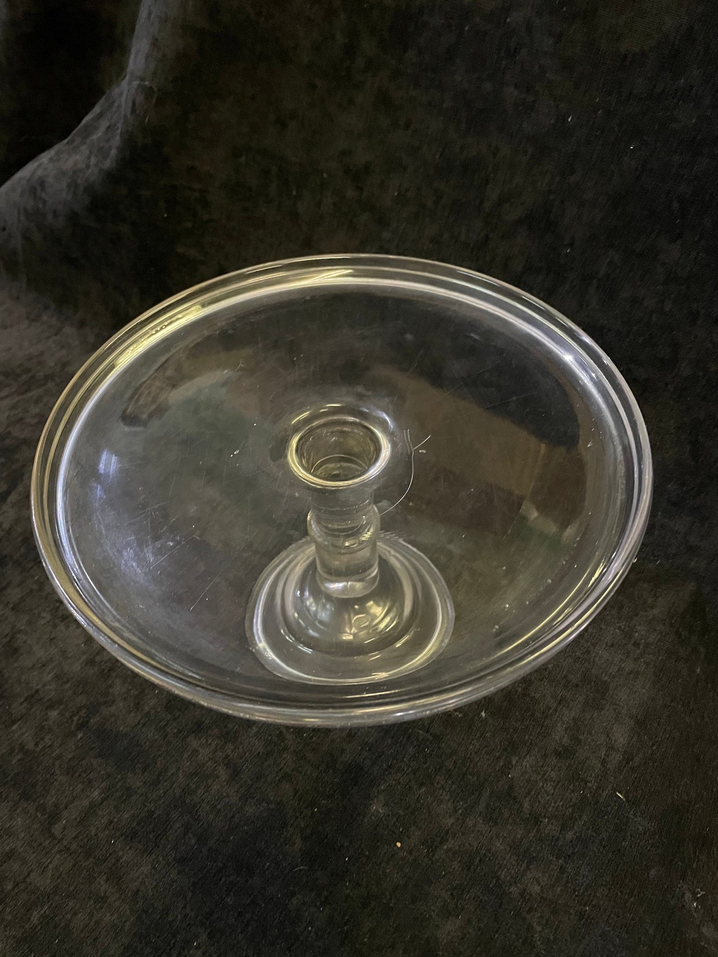 Simple and Plain Early Depression Glass Cake Stand