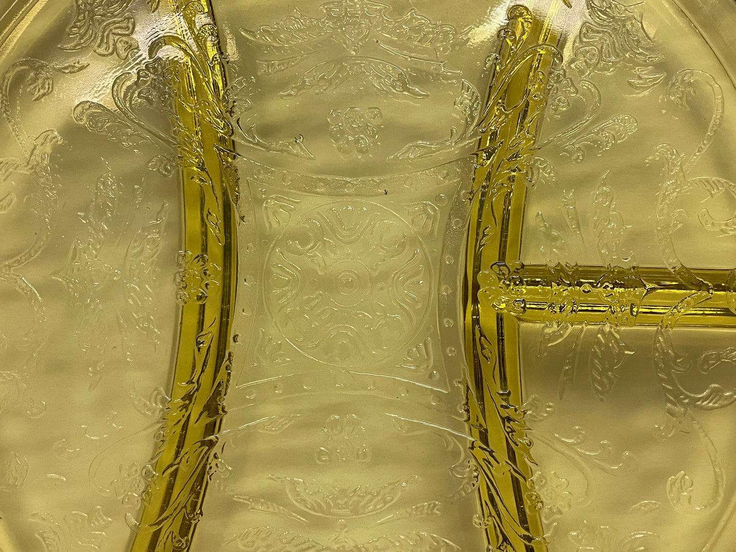 Four Part Relish Dish - Federal Glass - Madrid Amber - Depression Glass