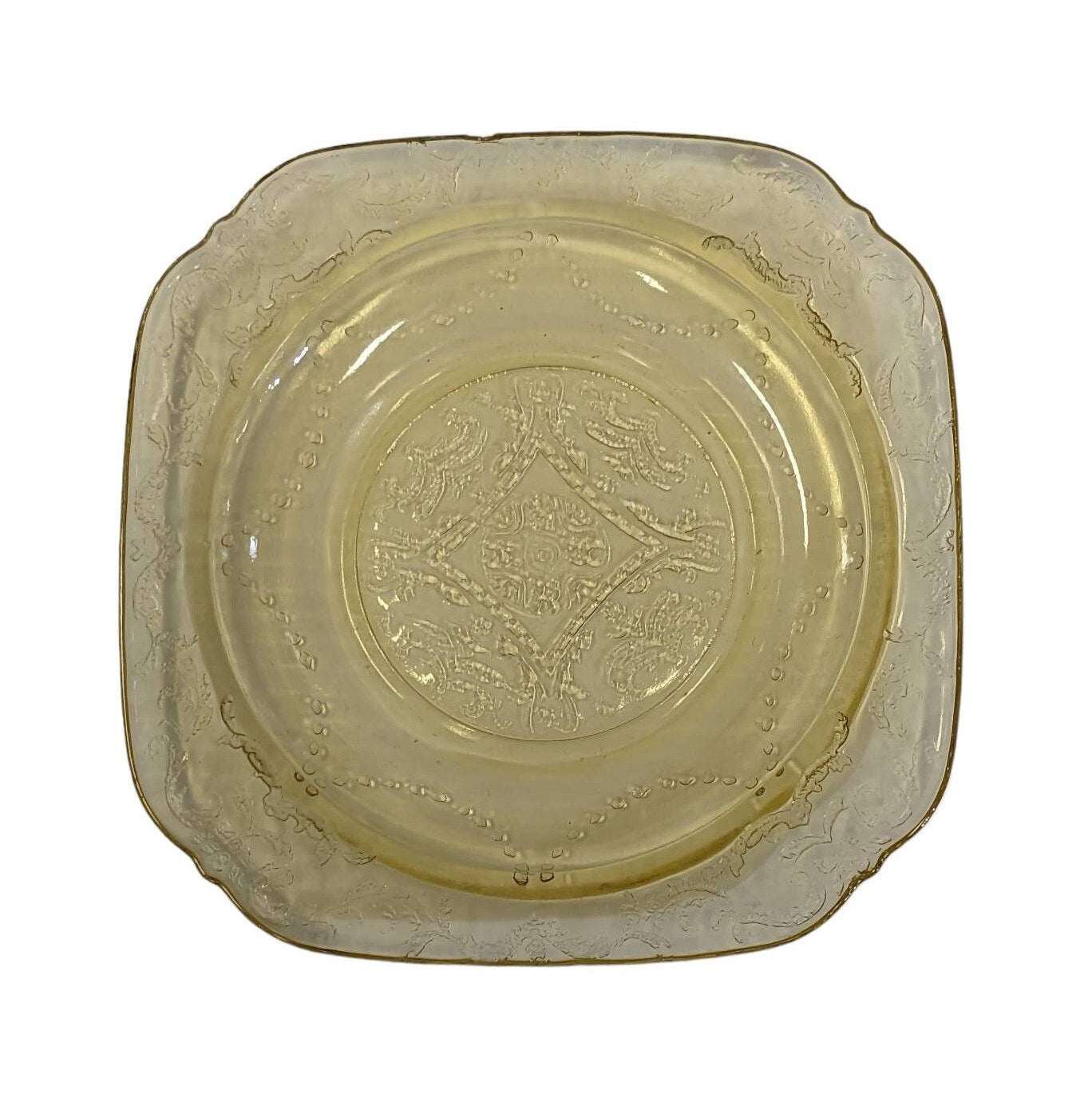 Madrid Amber Federal Glass 6" Bread / Dessert Plates, 12 Sold Separately - 1930s originals