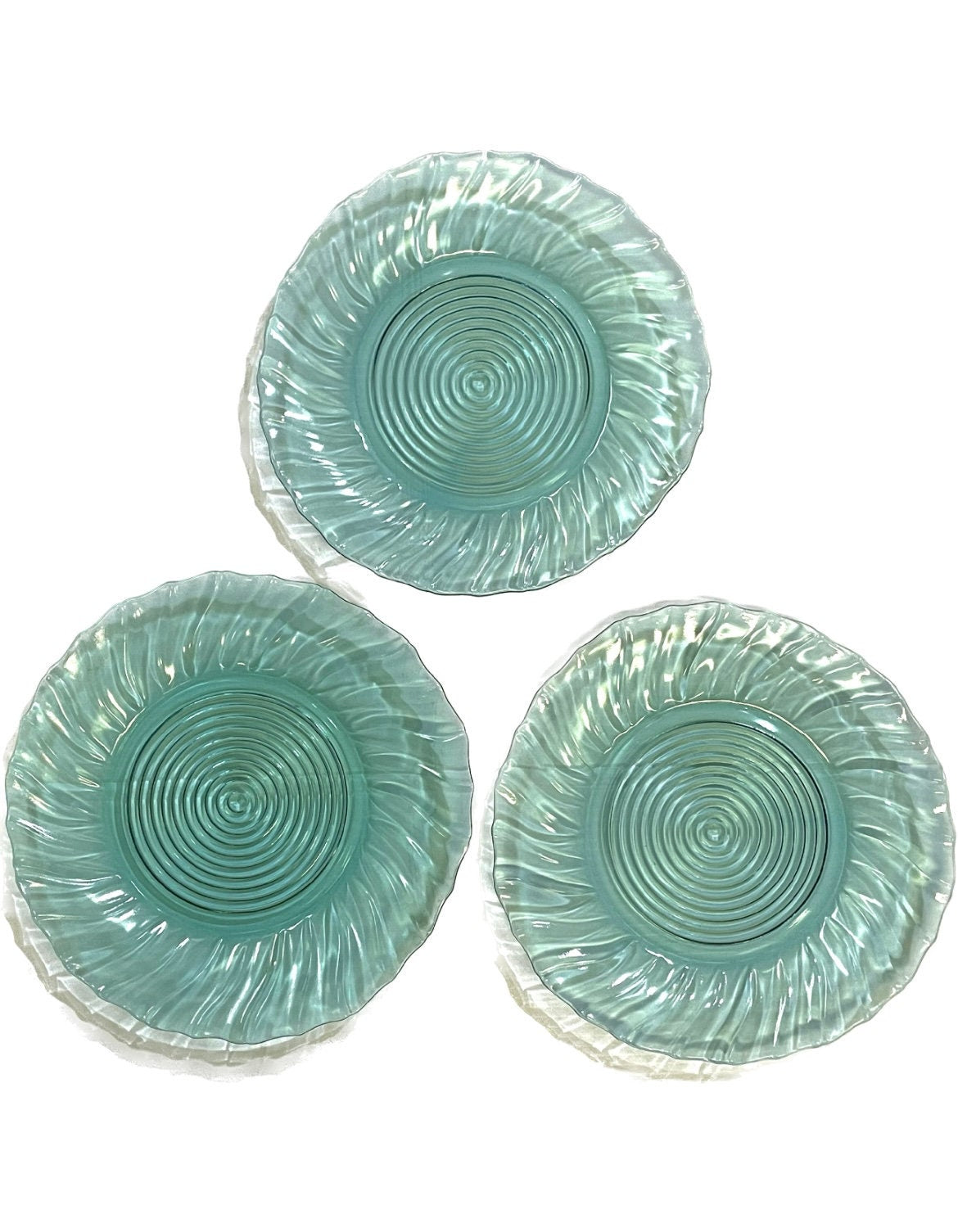 Dinner - Plate Swirl Ultramarine - Jeannette Glass - Depression Glass