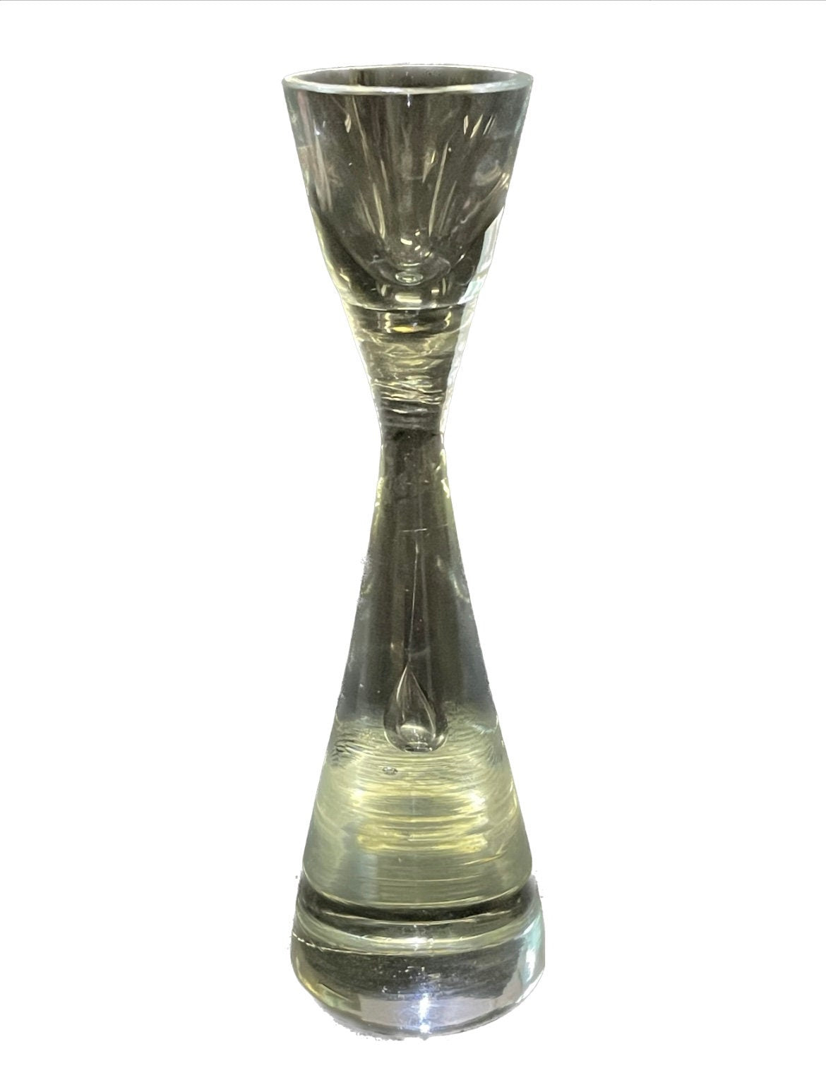 Crystal Princess Glass - Encased Bubble - Holmegaard, Denmark - Small Glass - 0.5 Ounce Shot Glass