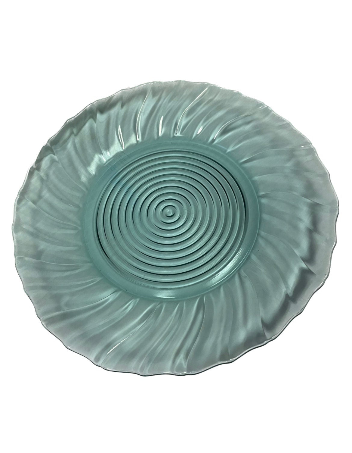 Dinner - Plate Swirl Ultramarine - Jeannette Glass - Depression Glass