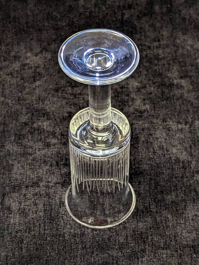 Liqueur Cocktail Engraved Flutes (set of 2) Swedish Style Thick Stems
