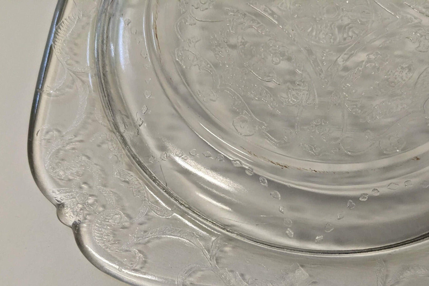 Clear Federal Glass Plates- Vintage- SOLD INDIVIDUALLY