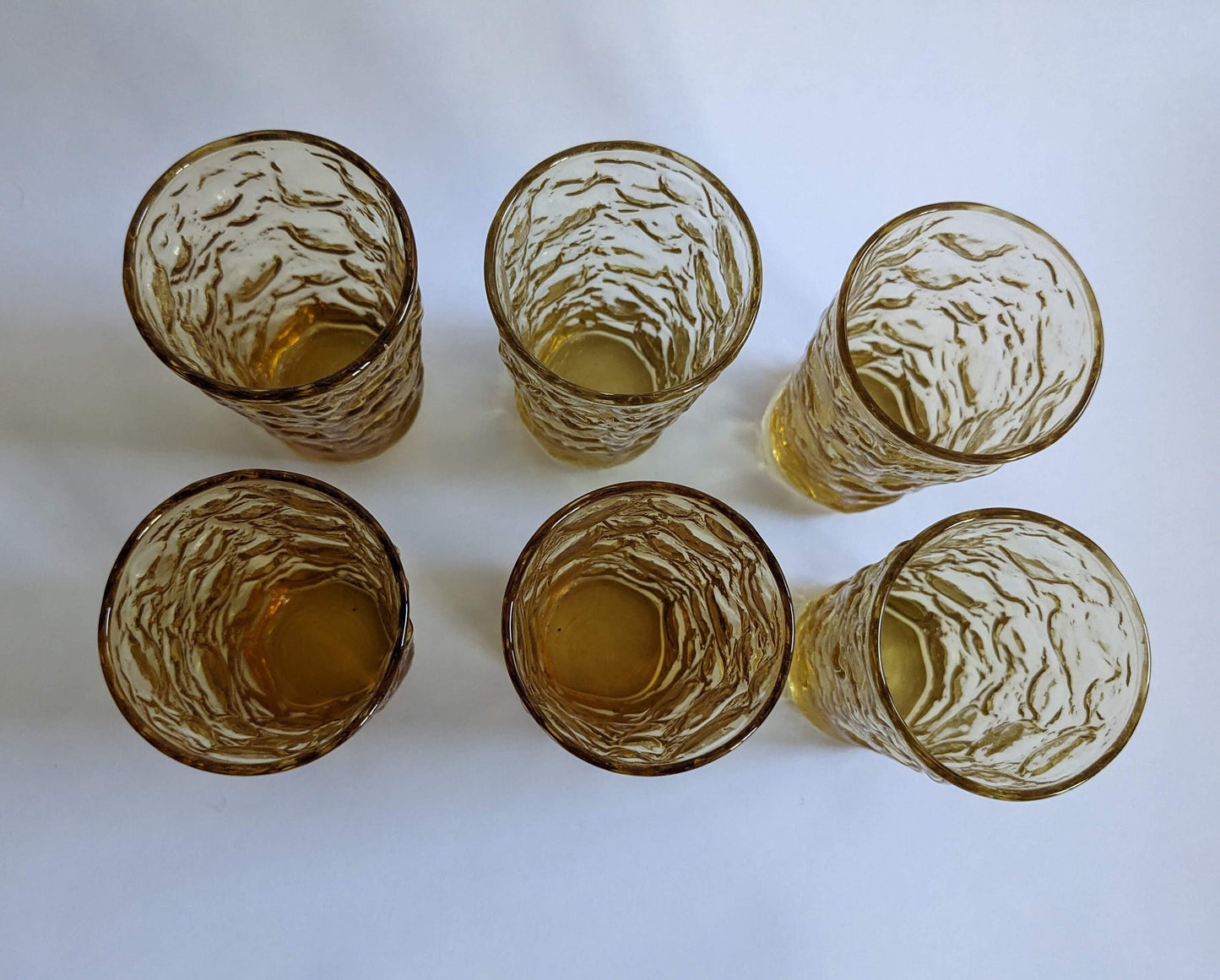 Vintage Anchor Hocking Amber Lido Small Tumblers- 6 AvailableSold Individually