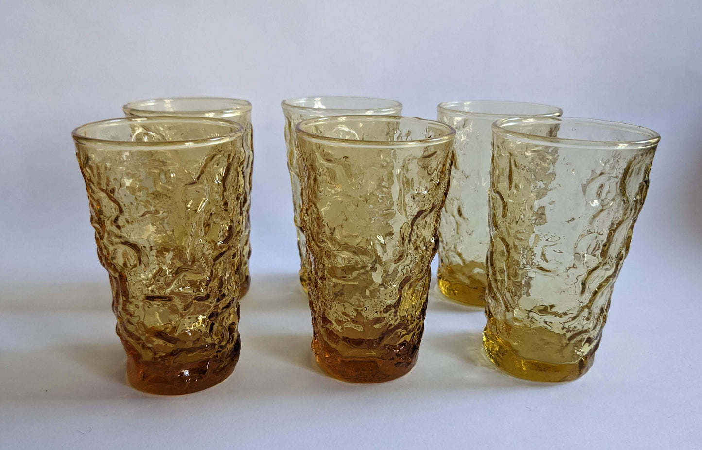 Vintage Anchor Hocking Amber Lido Small Tumblers- 6 AvailableSold Individually